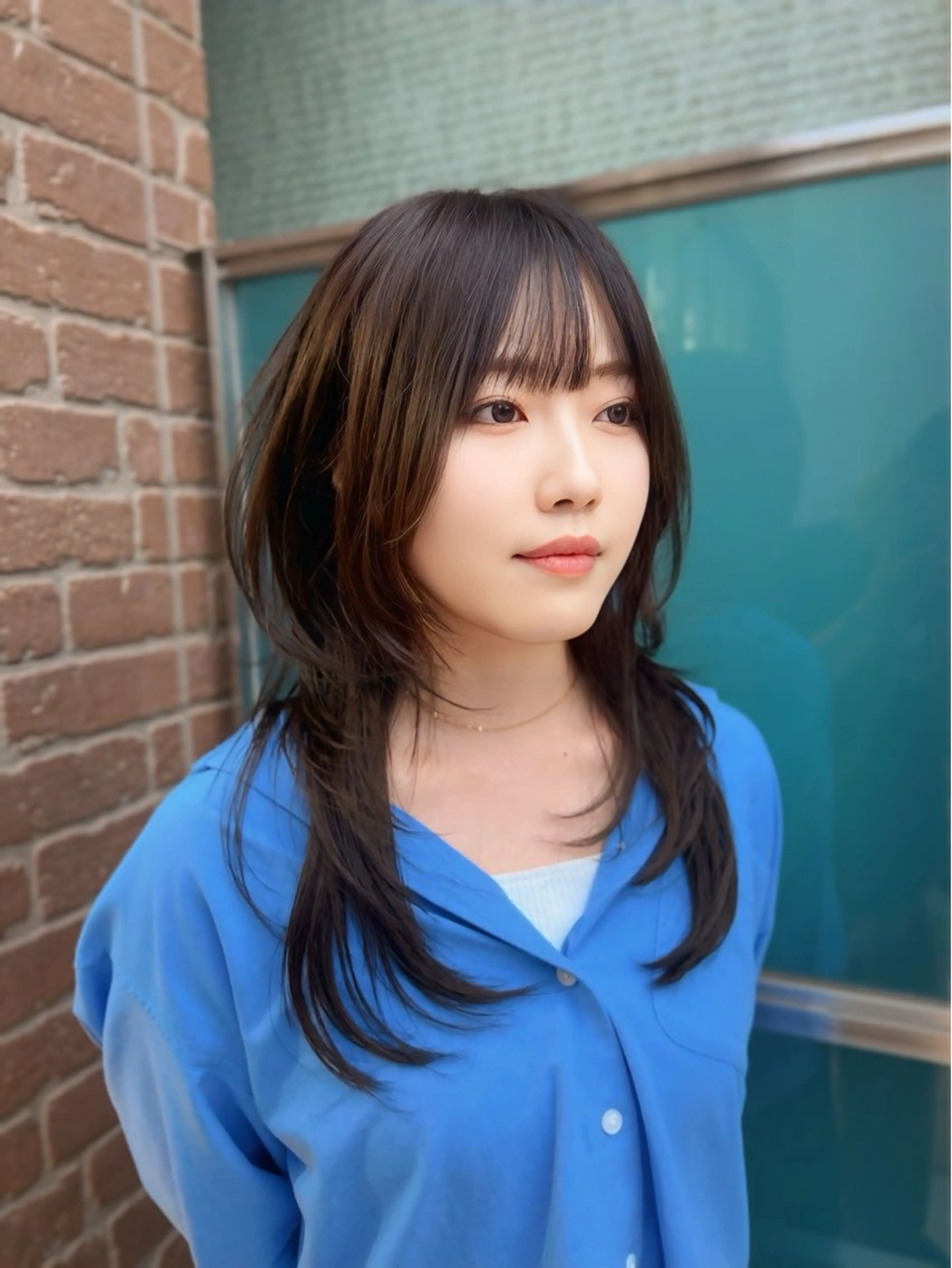 ロング カラー ハッシュカット カット ヘアカラー トリートメント ヘッドスパ レイヤー/韓国/ ハッシュ/高田翼のヘアスタイル