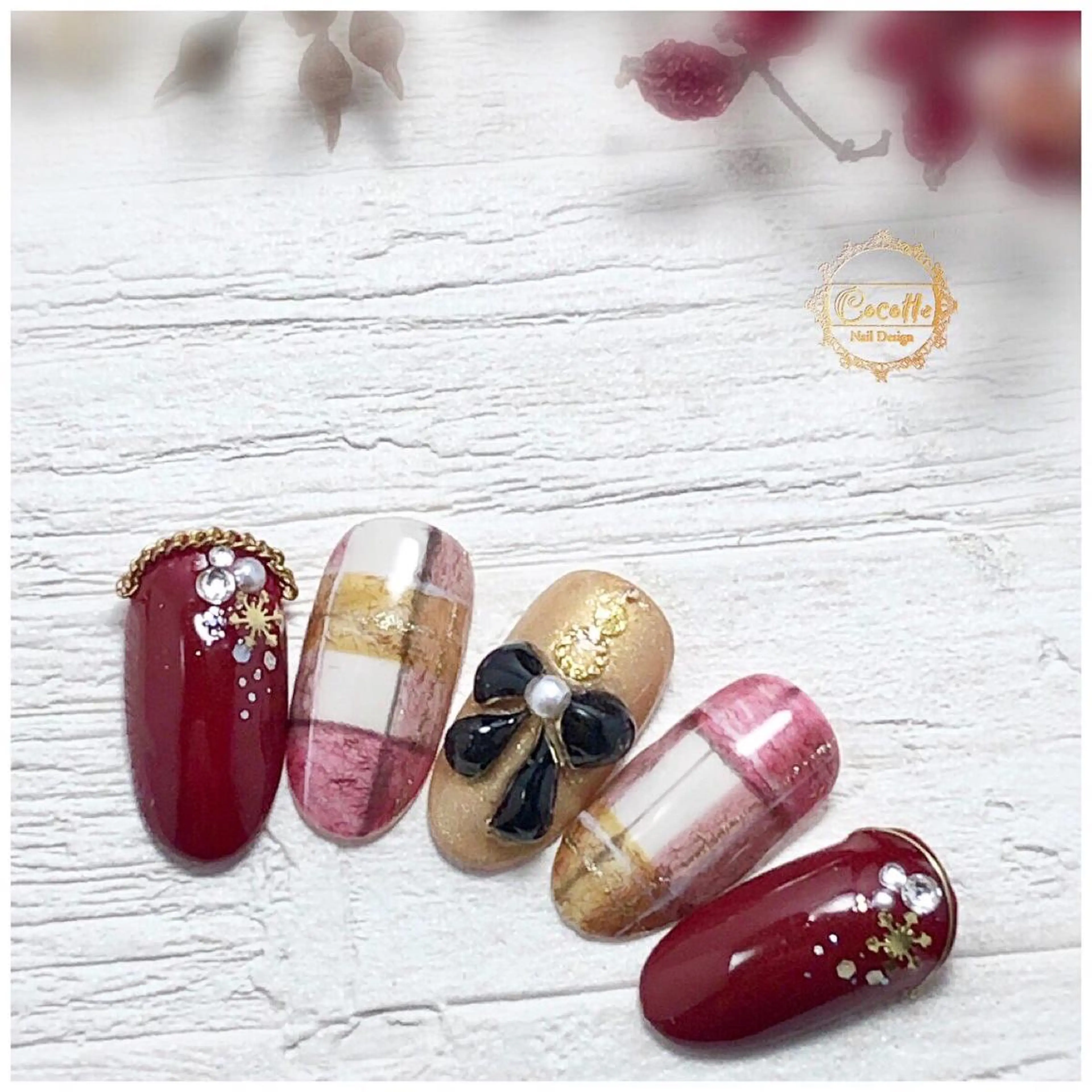 ネイル 冬ネイル クリスマス Nemoto Mariのネイルデザイン