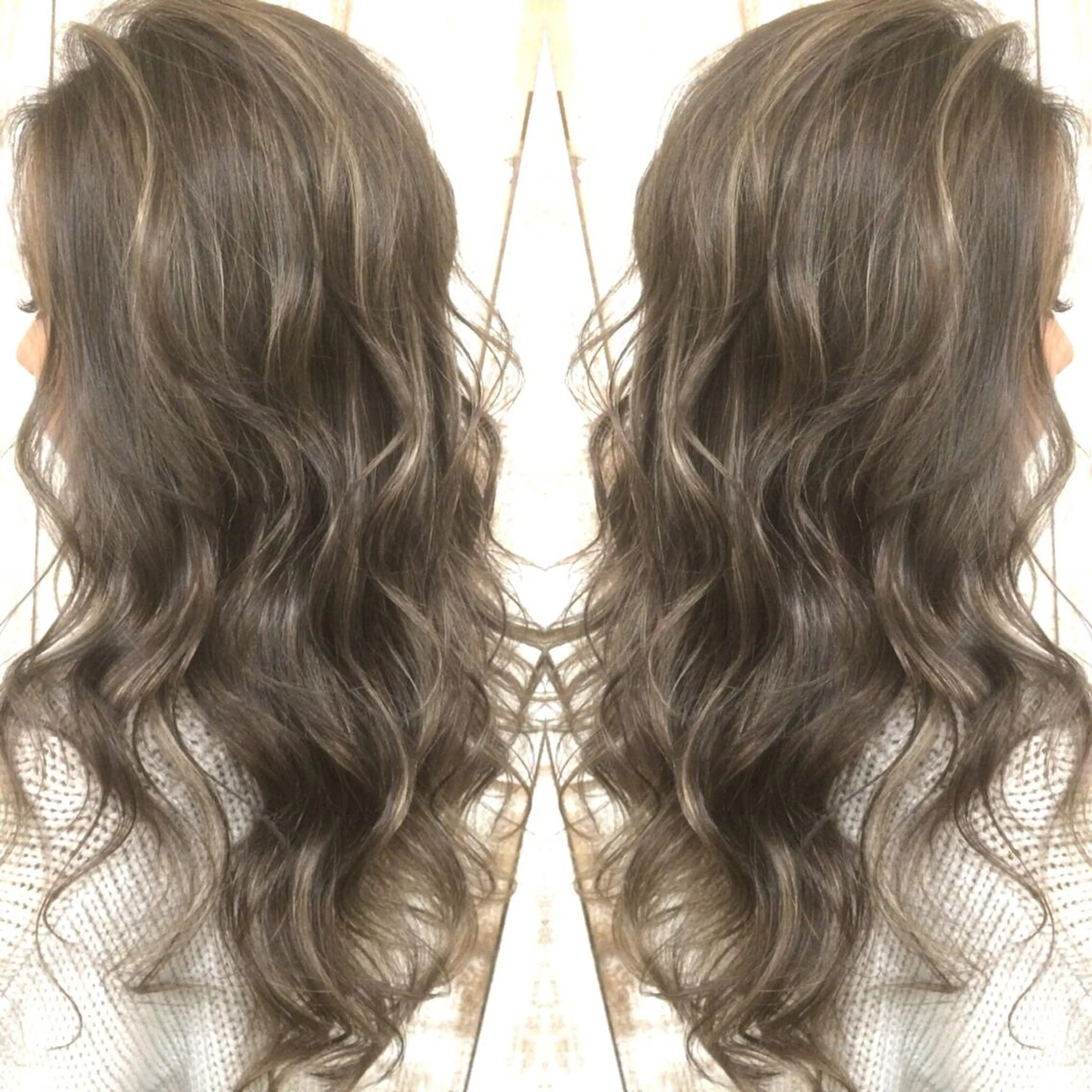 セミロング カラー ベージュカラー 井上 一平のヘアスタイル