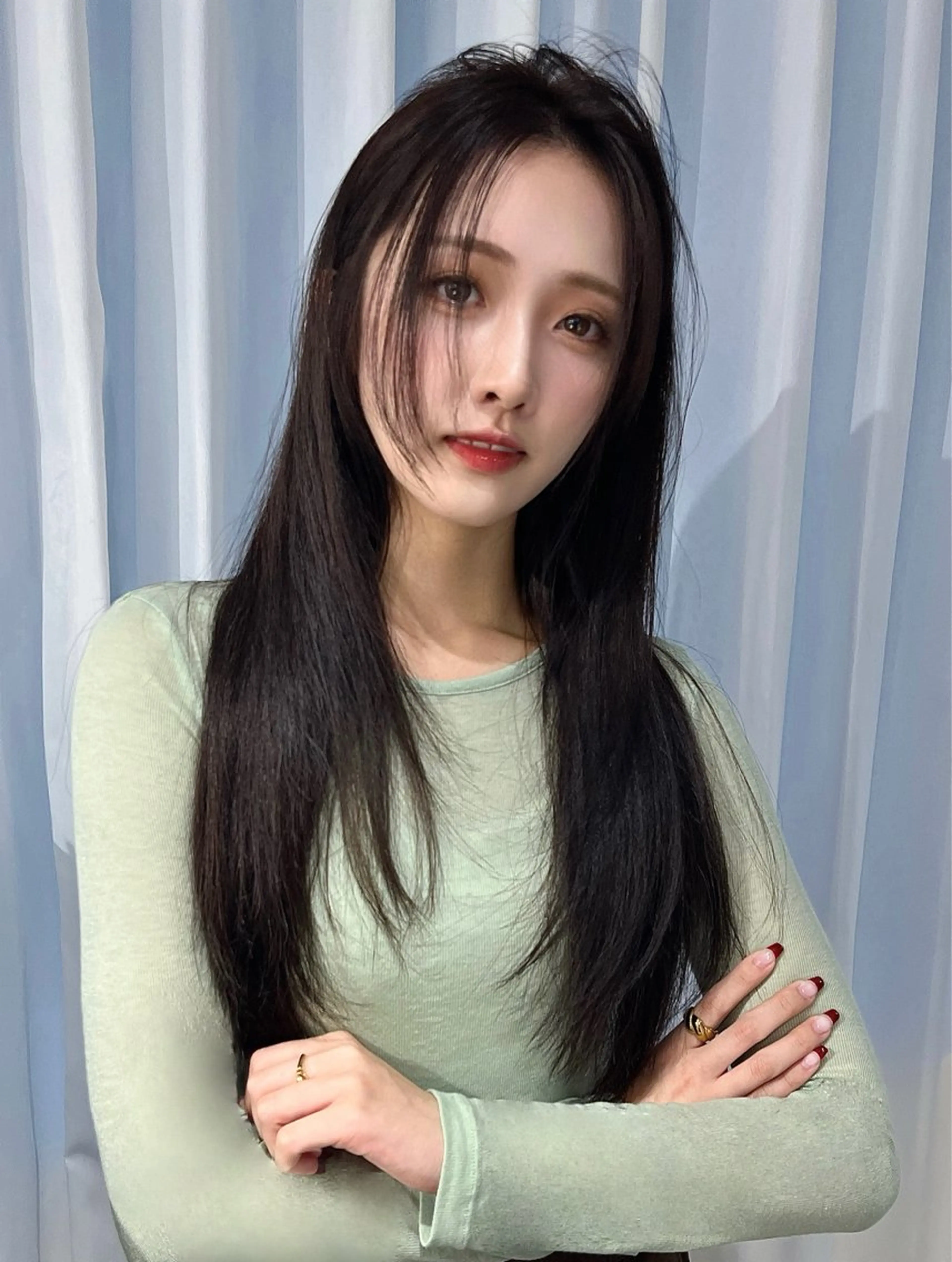 ロング カラー カット ヘアカラー LARME by Sea 新宿所属・韓国ハッシュカット/ 新宿/髪質改善/岡崎のヘアスタイル