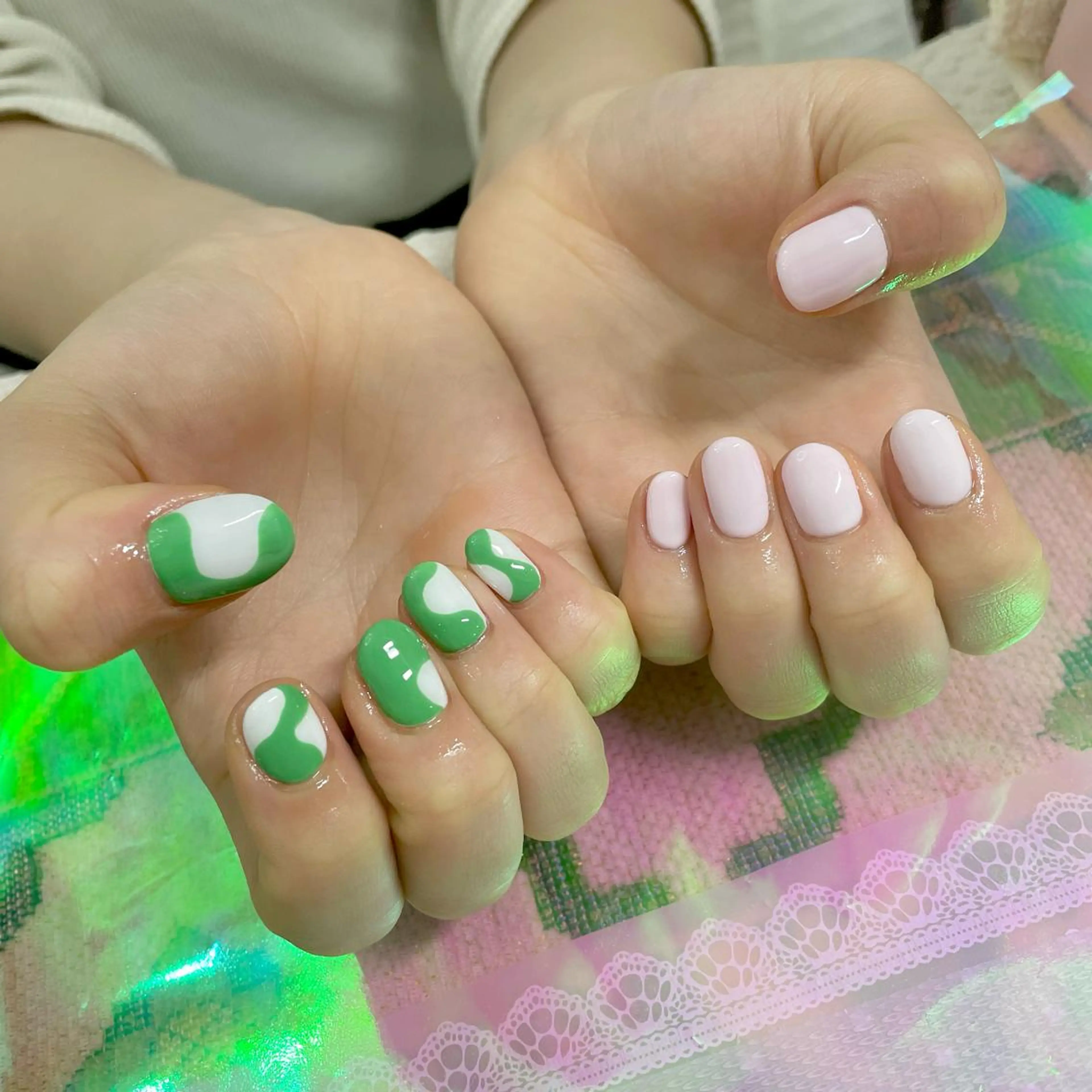 ネイル アートネイル オーロラネイル 成人式 ジェルネイル 卒業式 J terrace Nailのネイルデザイン