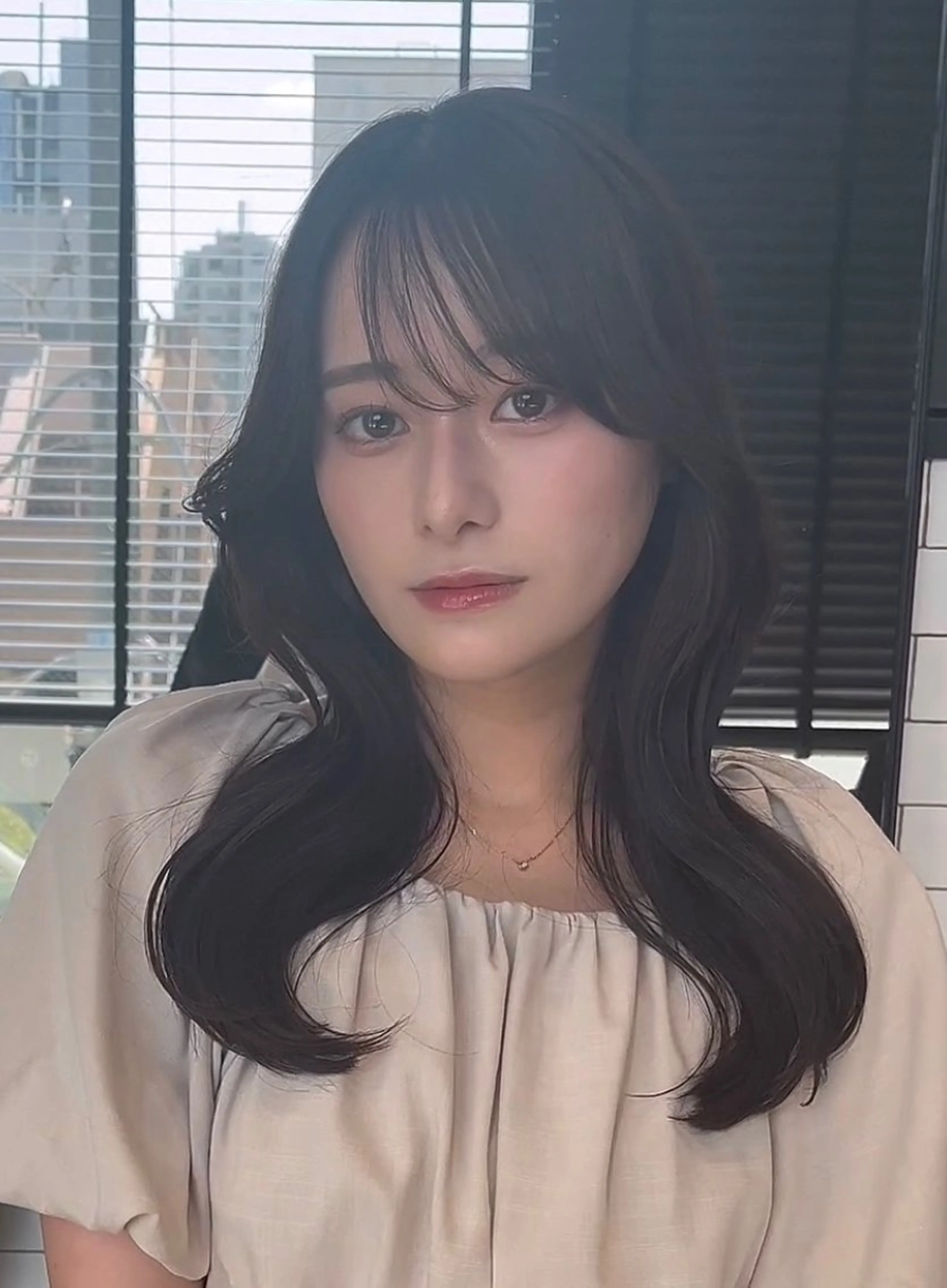 ロング カラー カット ヘアカラー トリートメント 🌫️大人韓国ヘア 🌫️naoyaのヘアスタイル