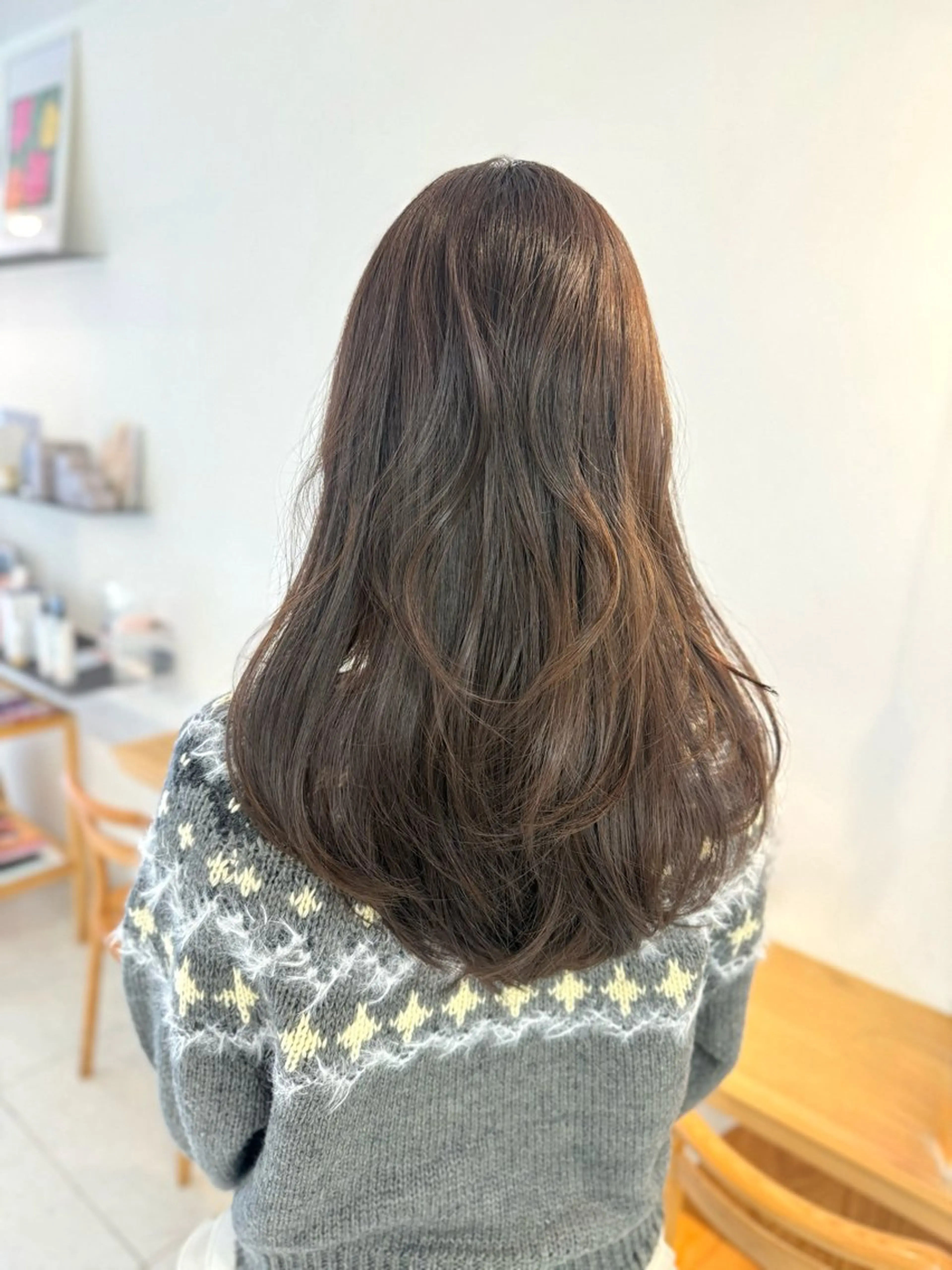 セミロング カラー ヘアカラー 安永 涼のヘアスタイル