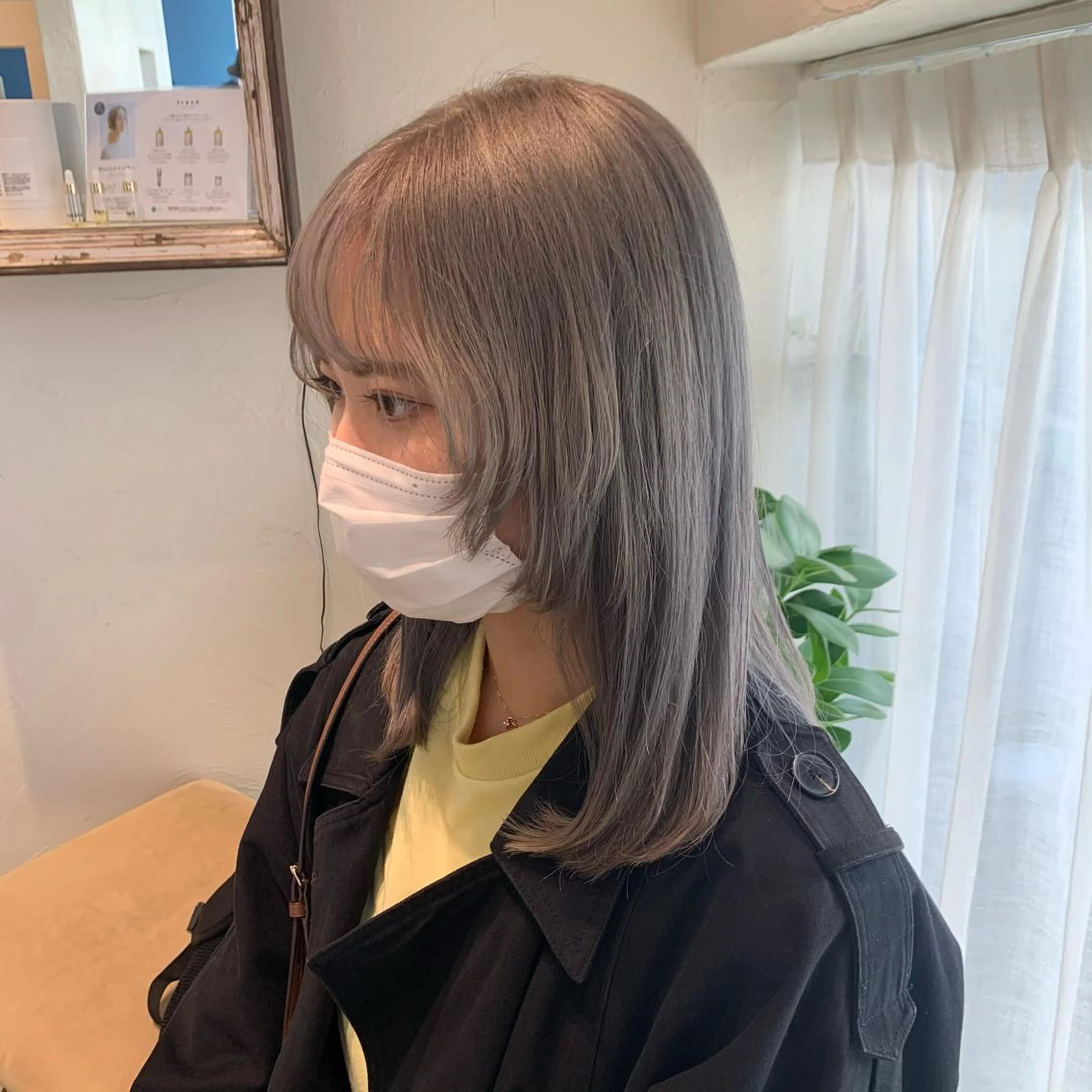 ミディアム ウルフカット 柳川沙羅 🌿透明感カラーのヘアスタイル