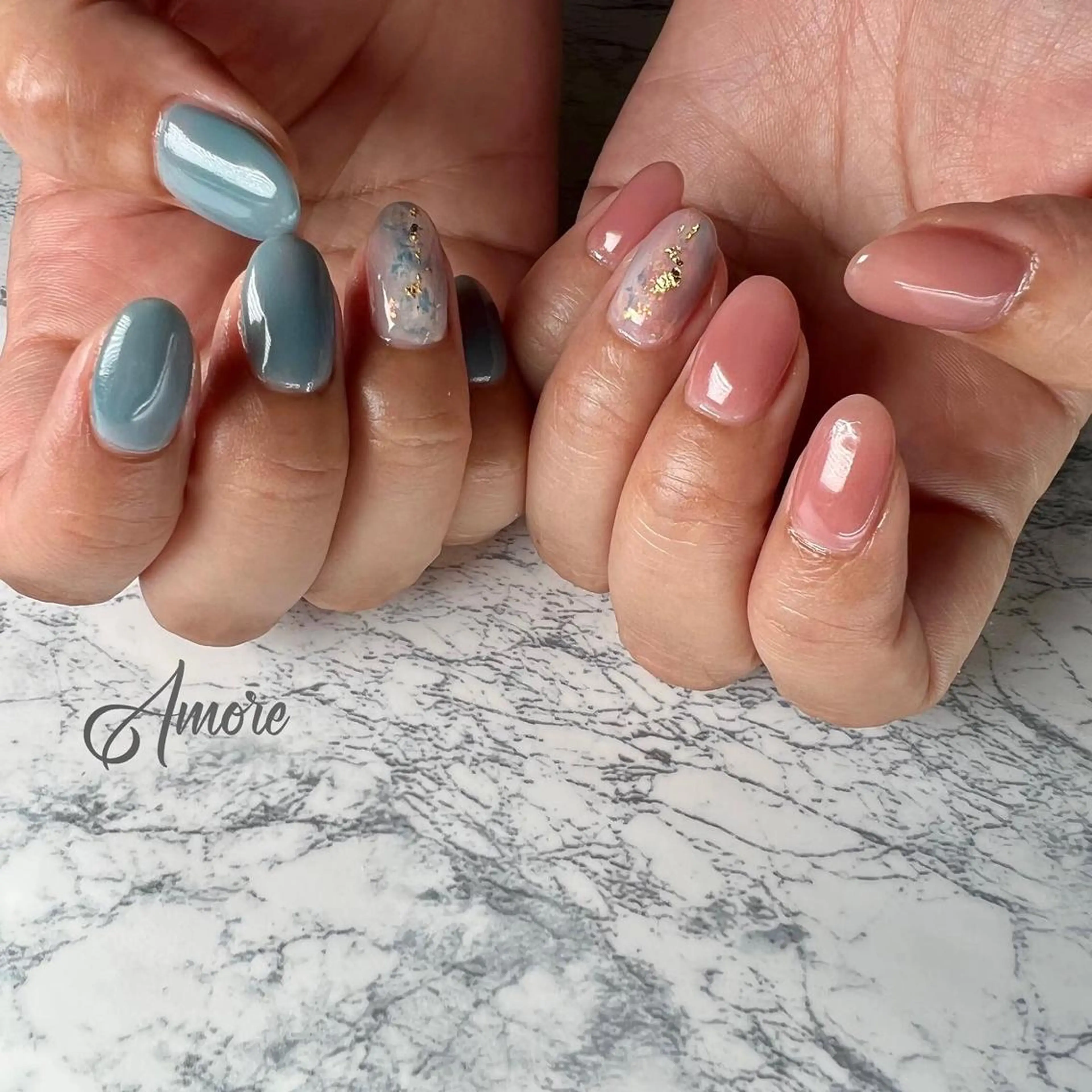 ネイル ジェルネイル 氷ネイル・うるうるネイル マグネットネイル ミラーネイル ニュアンスネイル You kyehwaのネイルデザイン