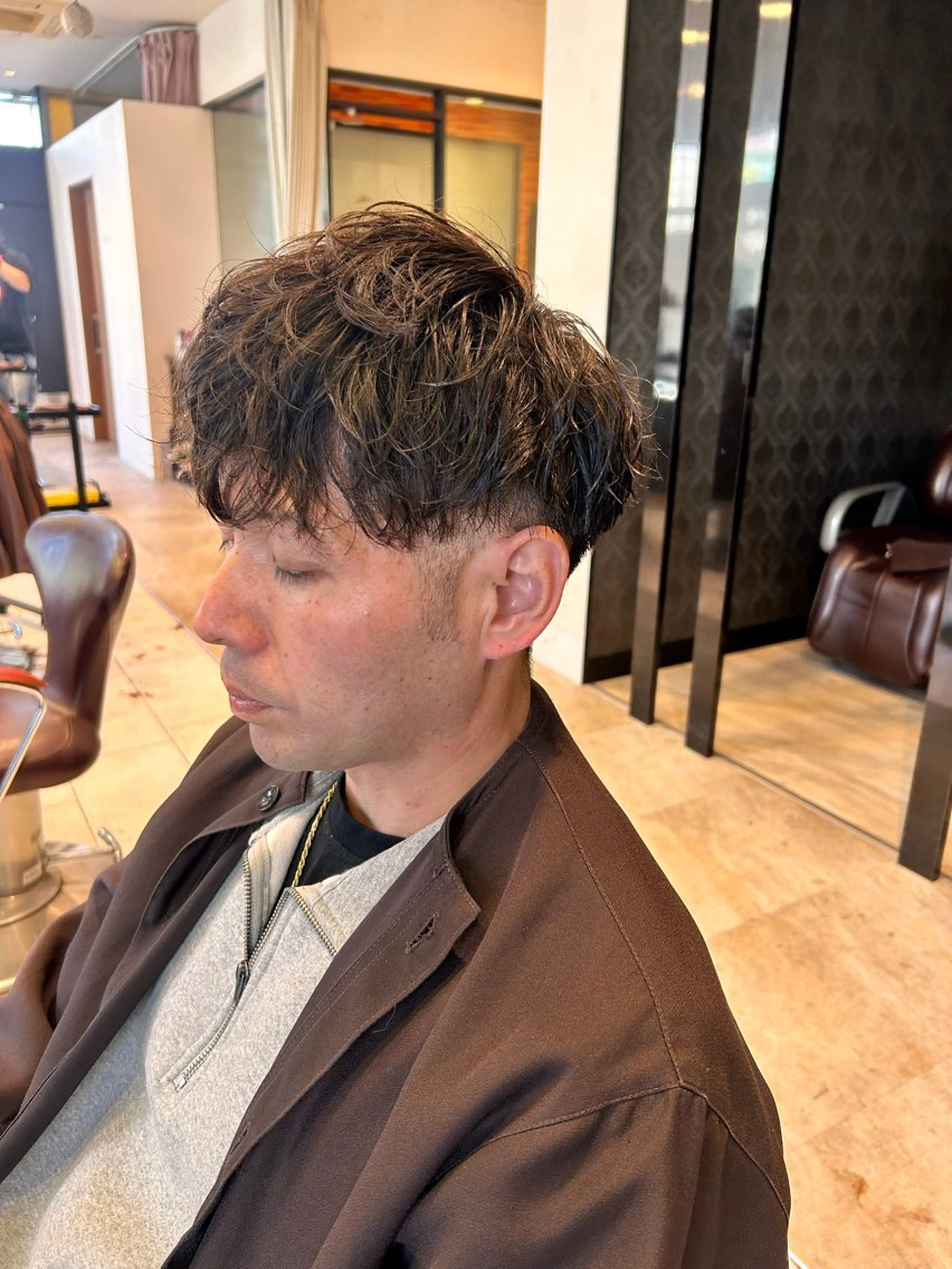 ショート パーマ メンズ カット パーマ EARTH大宮宮原店所属・ri kuのヘアスタイル