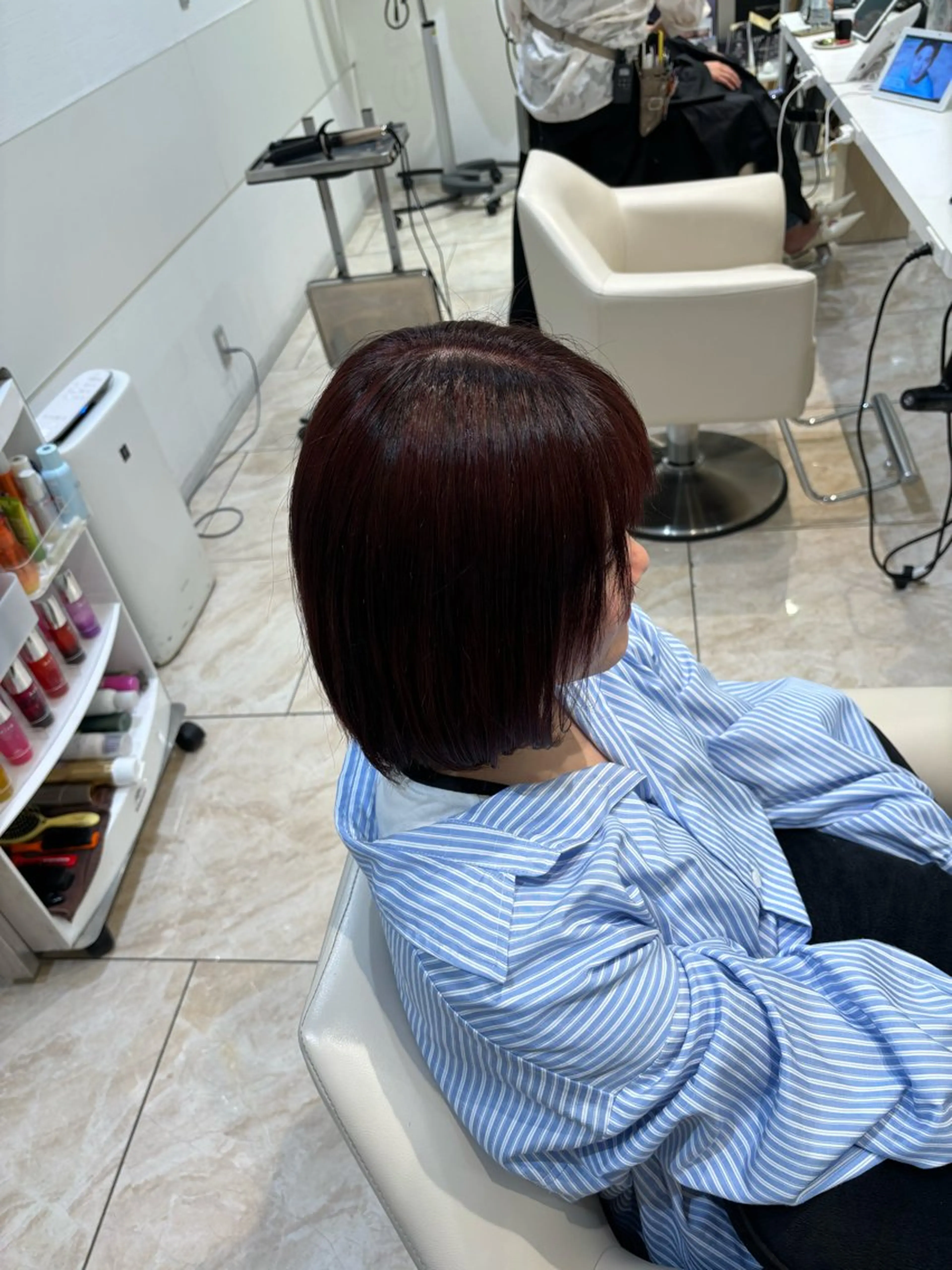 ミディアム カラー レッドカラー ヘアカラー miho‪𓂃 ANNETTAのヘアスタイル