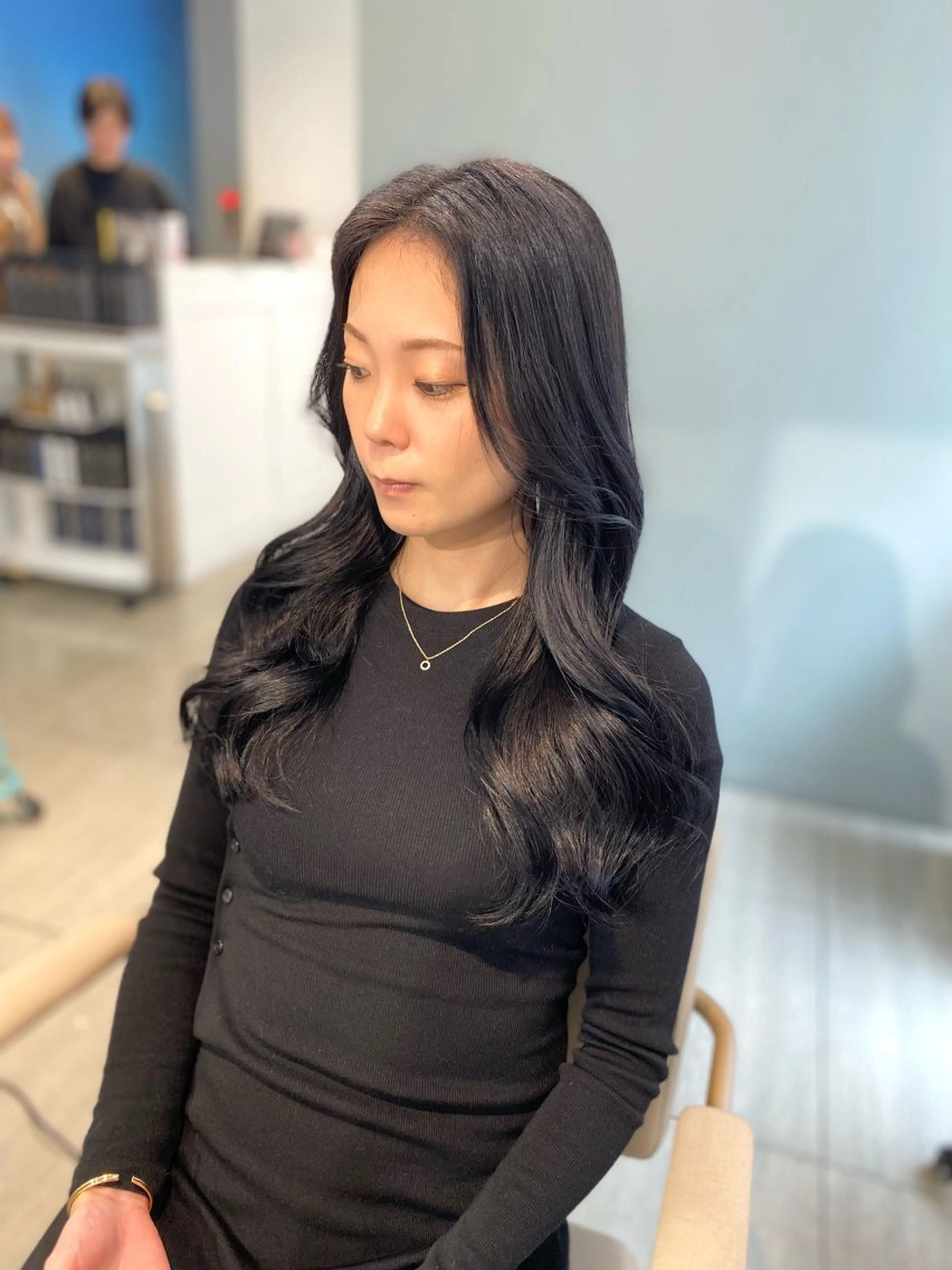 ロング カラー 髪質改善 カット ヘアカラー トリートメント 韓国風レイヤーカット 💎髪質改善"yuiのヘアスタイル