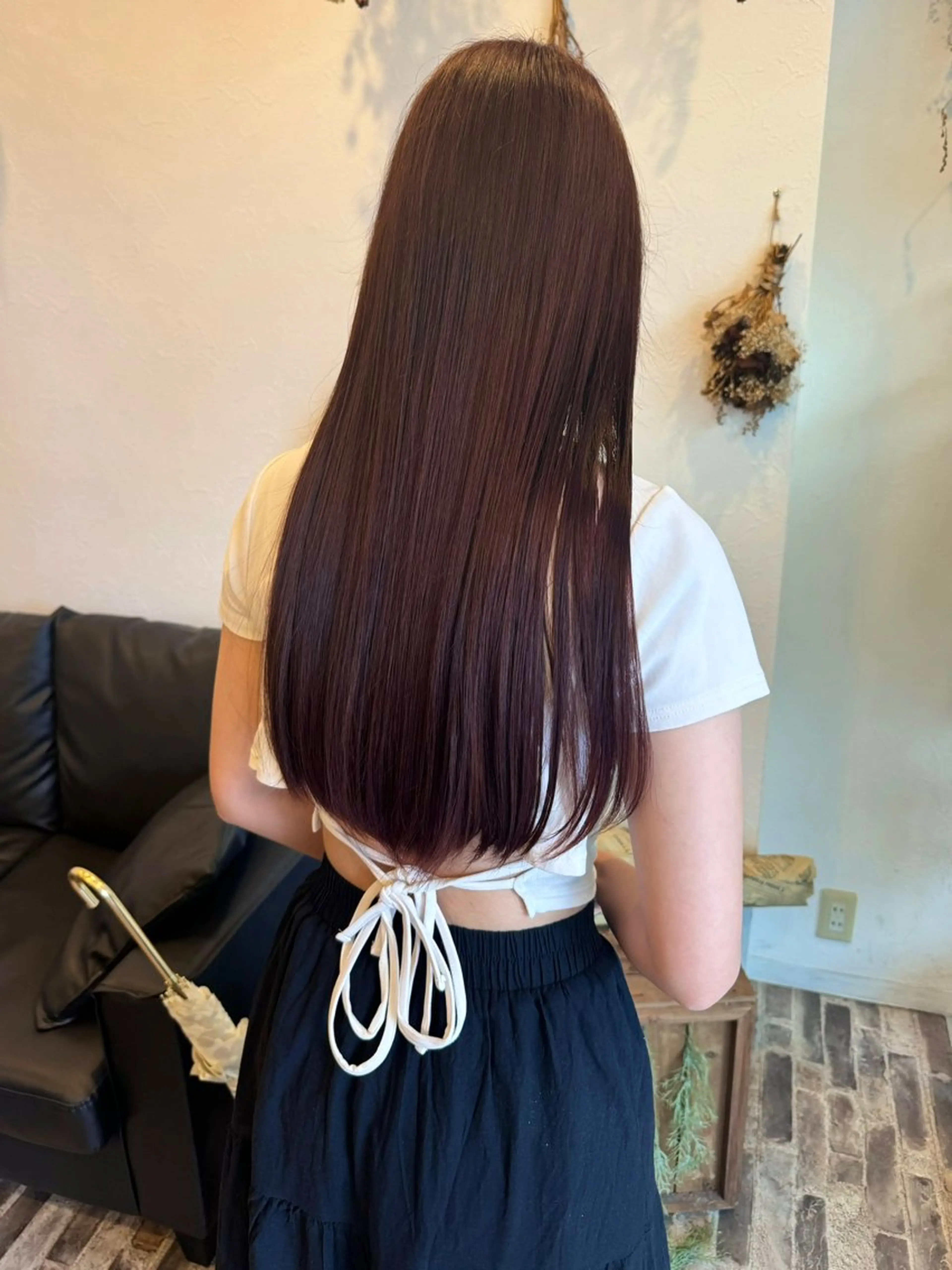 ロング カラー ブリーチ ブリーチなしカラー レッドカラー ヘアカラー m ā l o.🌷 サカモトマイコのヘアスタイル