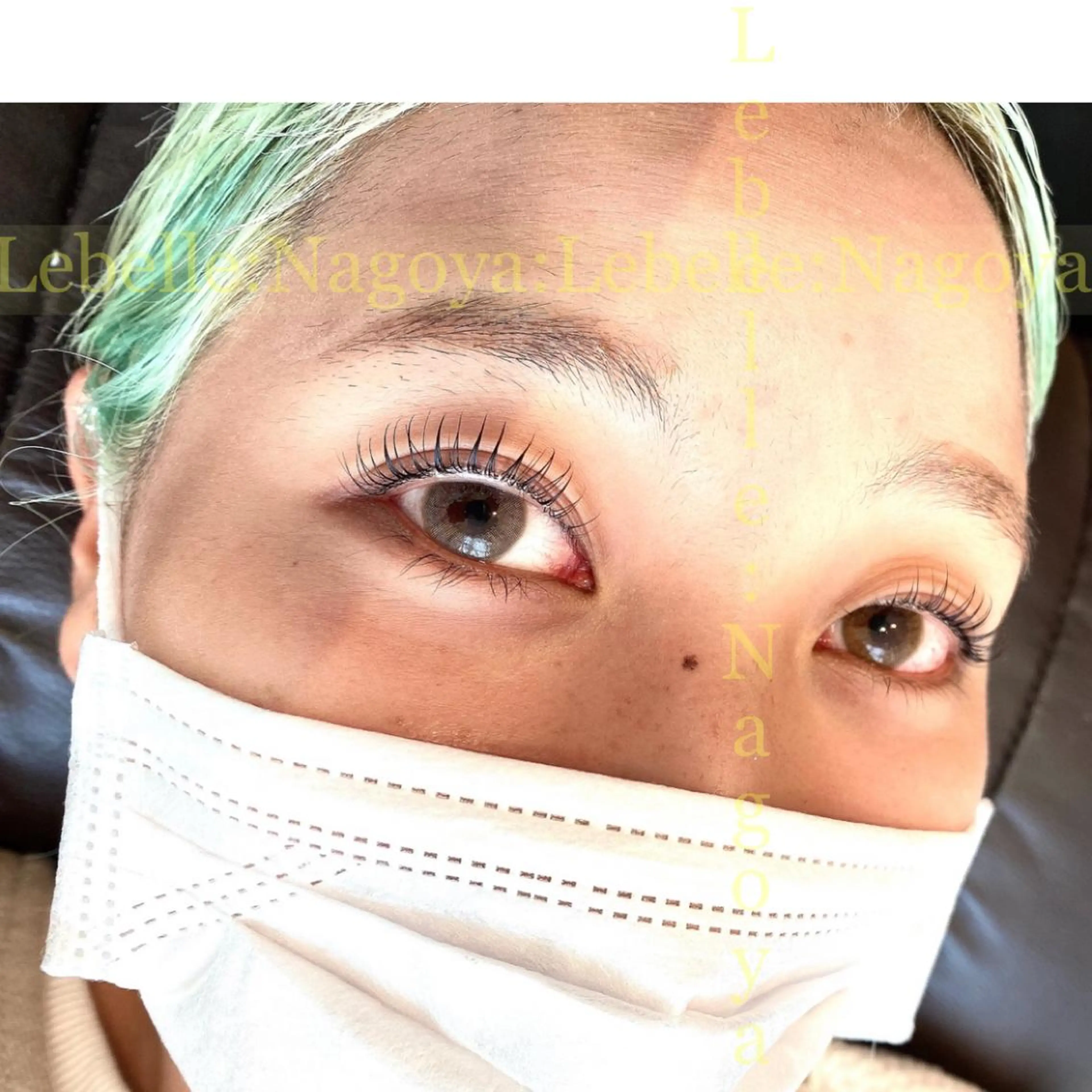 マツエク・マツパ 束感まつ毛 ナチュラル まつげパーマ 一重×まつ毛パーマ 次世代まつげパーマは 『リベル名古屋』のマツエク・マツパデザイン