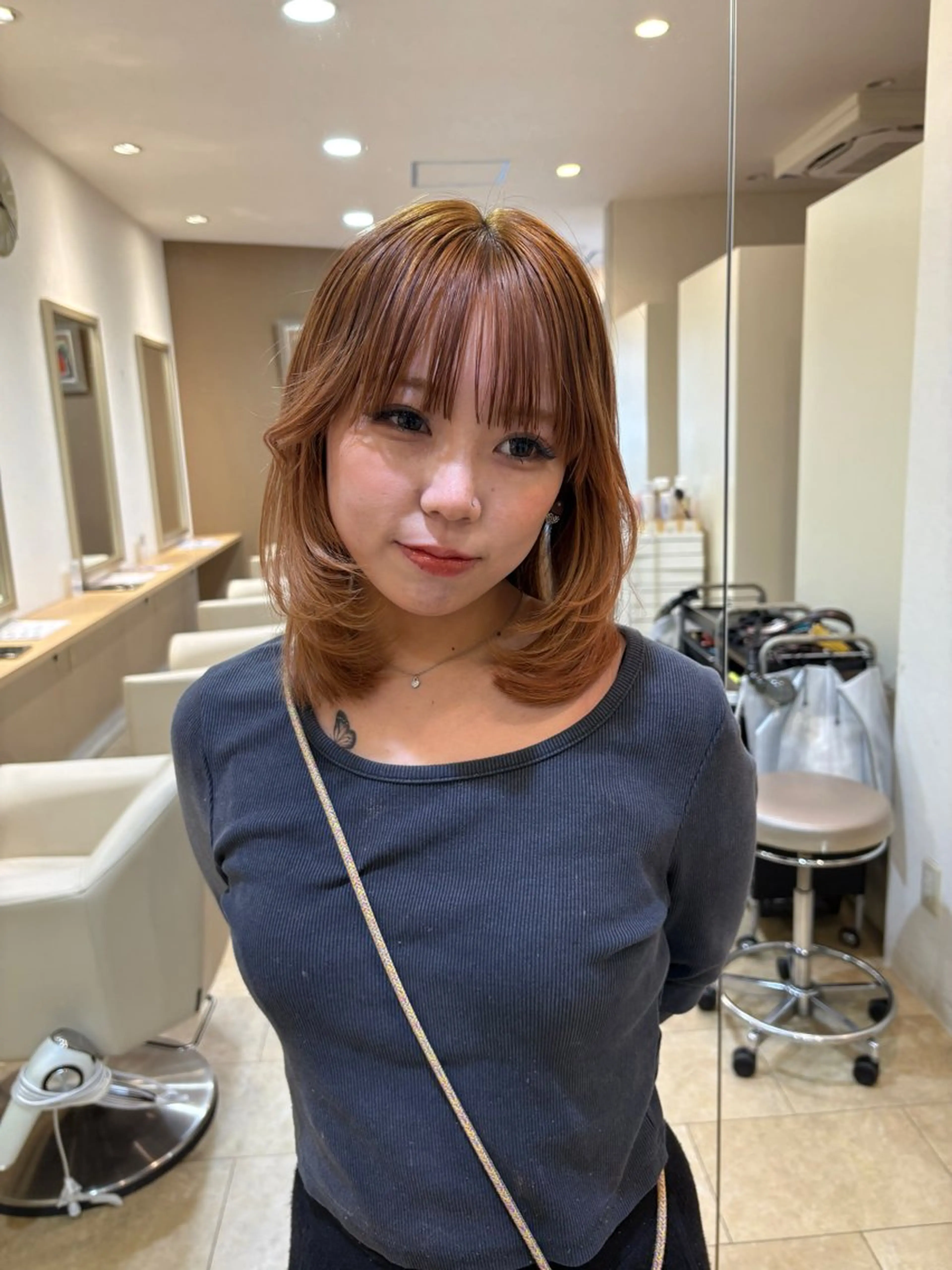 ミディアム あいり 福岡美容師のヘアスタイル