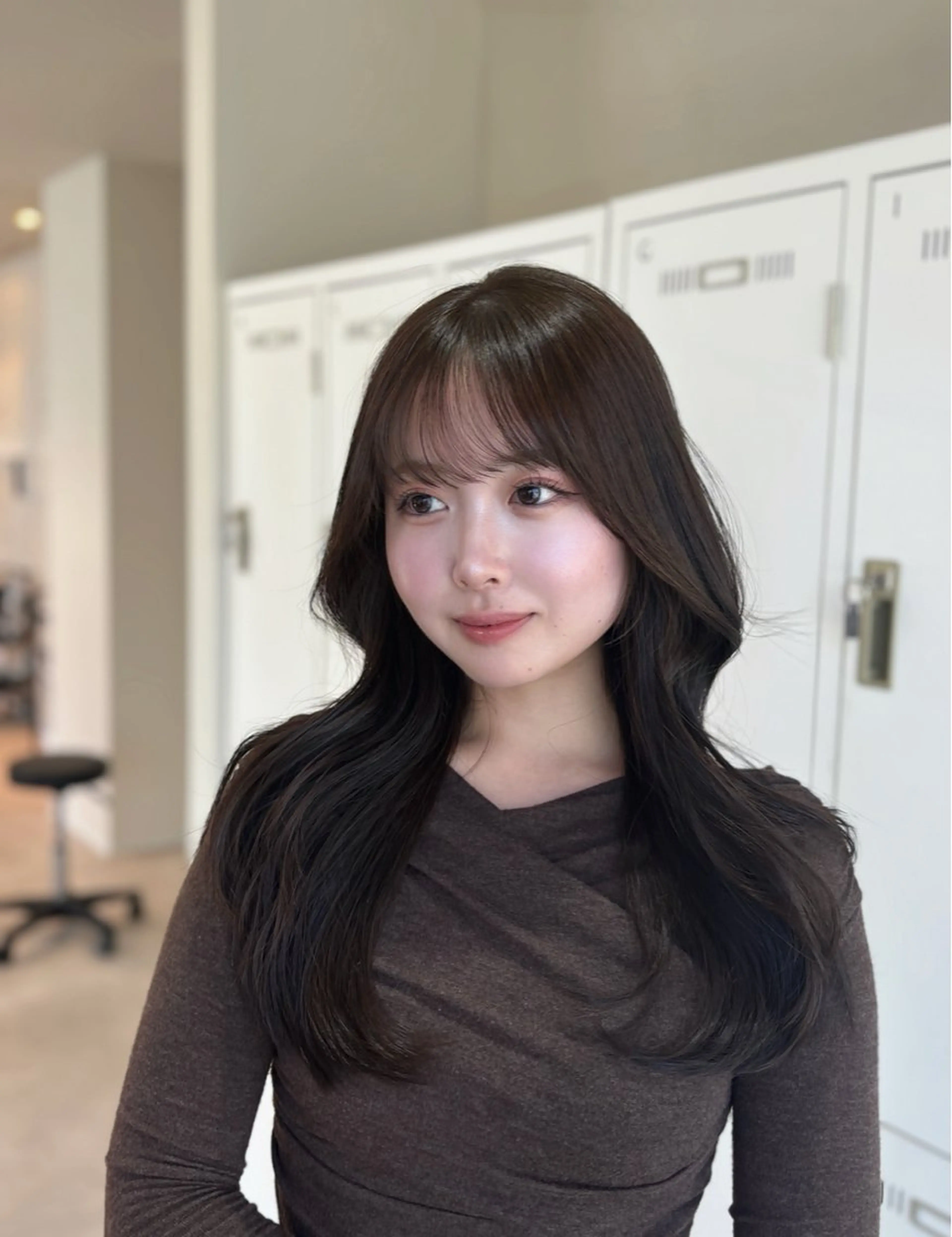 【鎖骨より長い方限定】🤍透明感カラー➕レイヤーカット🤍/韓国風カット/トレンドカット/重めレイヤー/くくれるレイヤーの写真