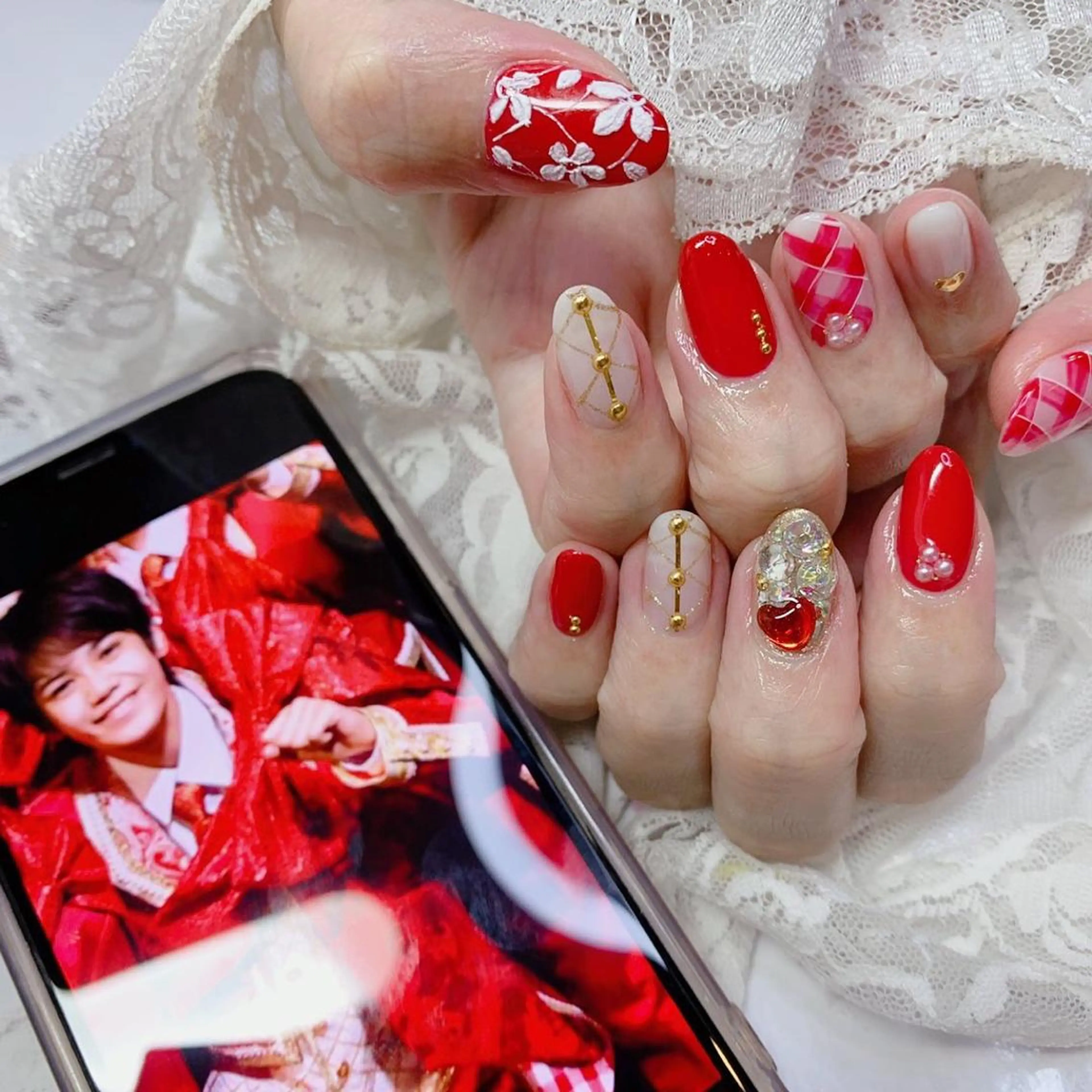 ネイル ハンドネイル La neige* yuki 🥯🍑のネイルデザイン