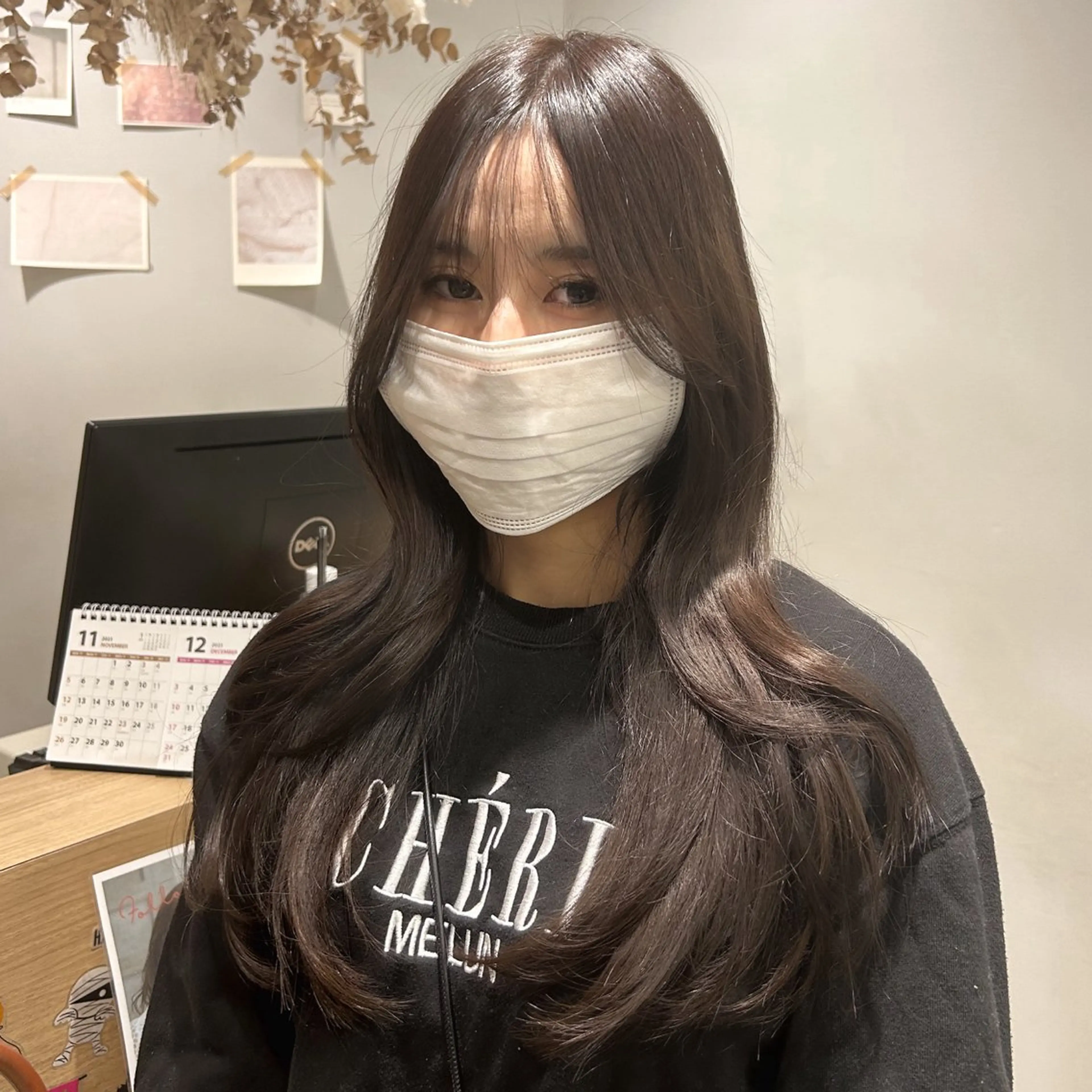 ロング カラー 韓国風ヘア 似合わせカット Lien by kiitos所属・韓国ヘア×レイヤー カット/上田丈也のヘアスタイル