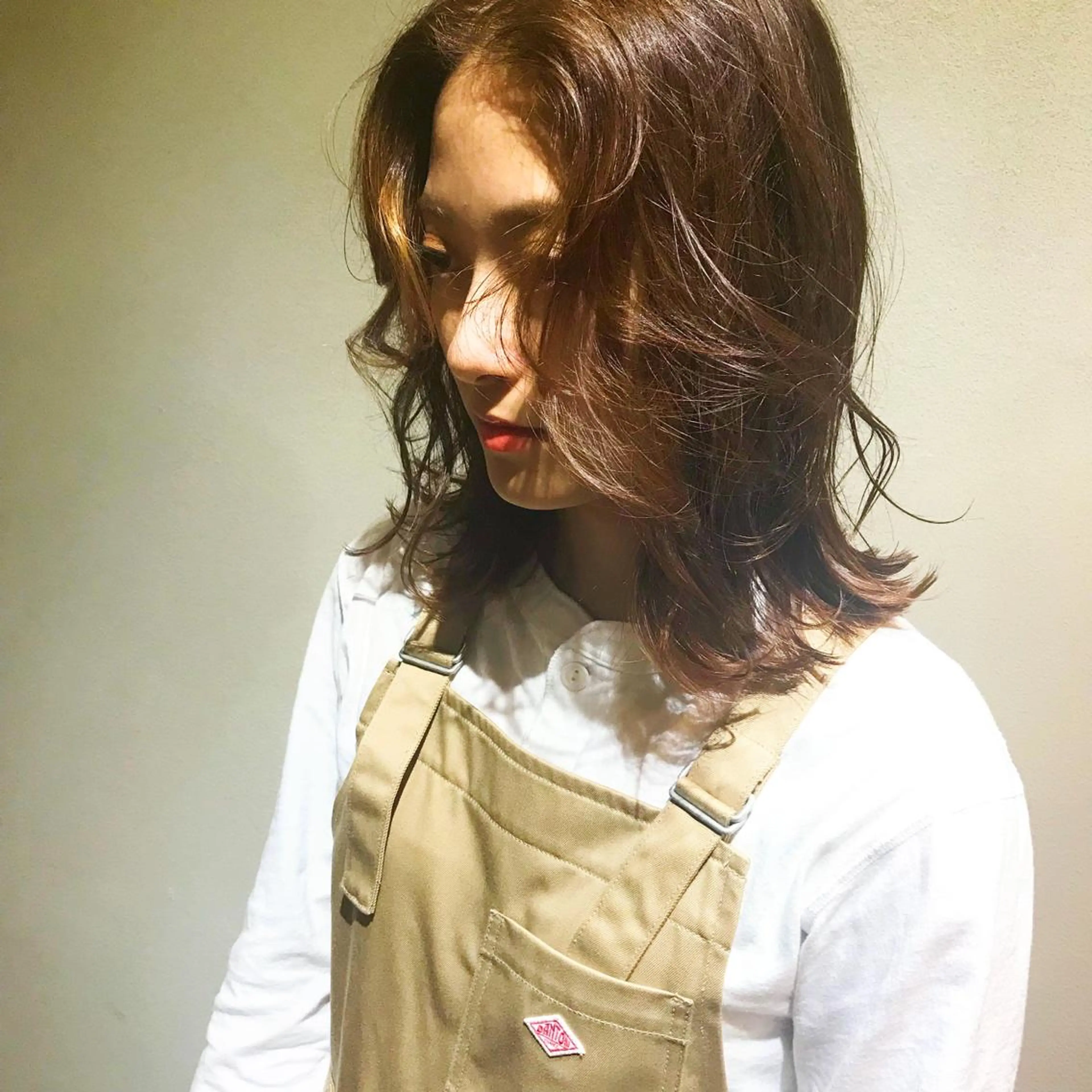 ミディアム カラー ブラウンカラー オレンジ オレンジブラウン カット ヘアカラー トリートメント share salon JAM 吉祥寺所属・レイヤー/ブリーチ HIKARU ♡のヘアスタイル