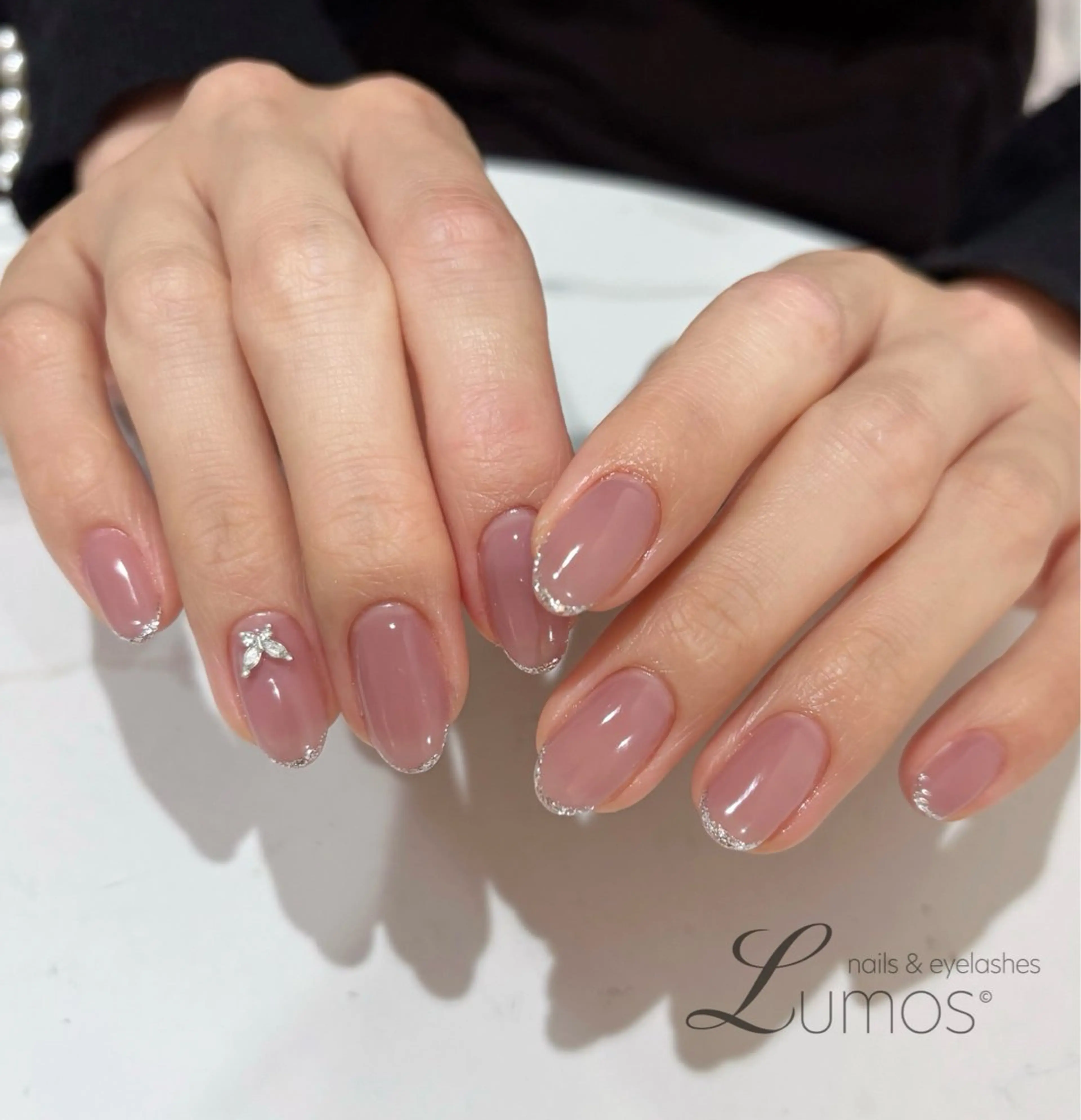 ネイル ピンク シルバー Lumos  nails&eyelashes 桜川所属・Lumos Rikaのネイルデザイン