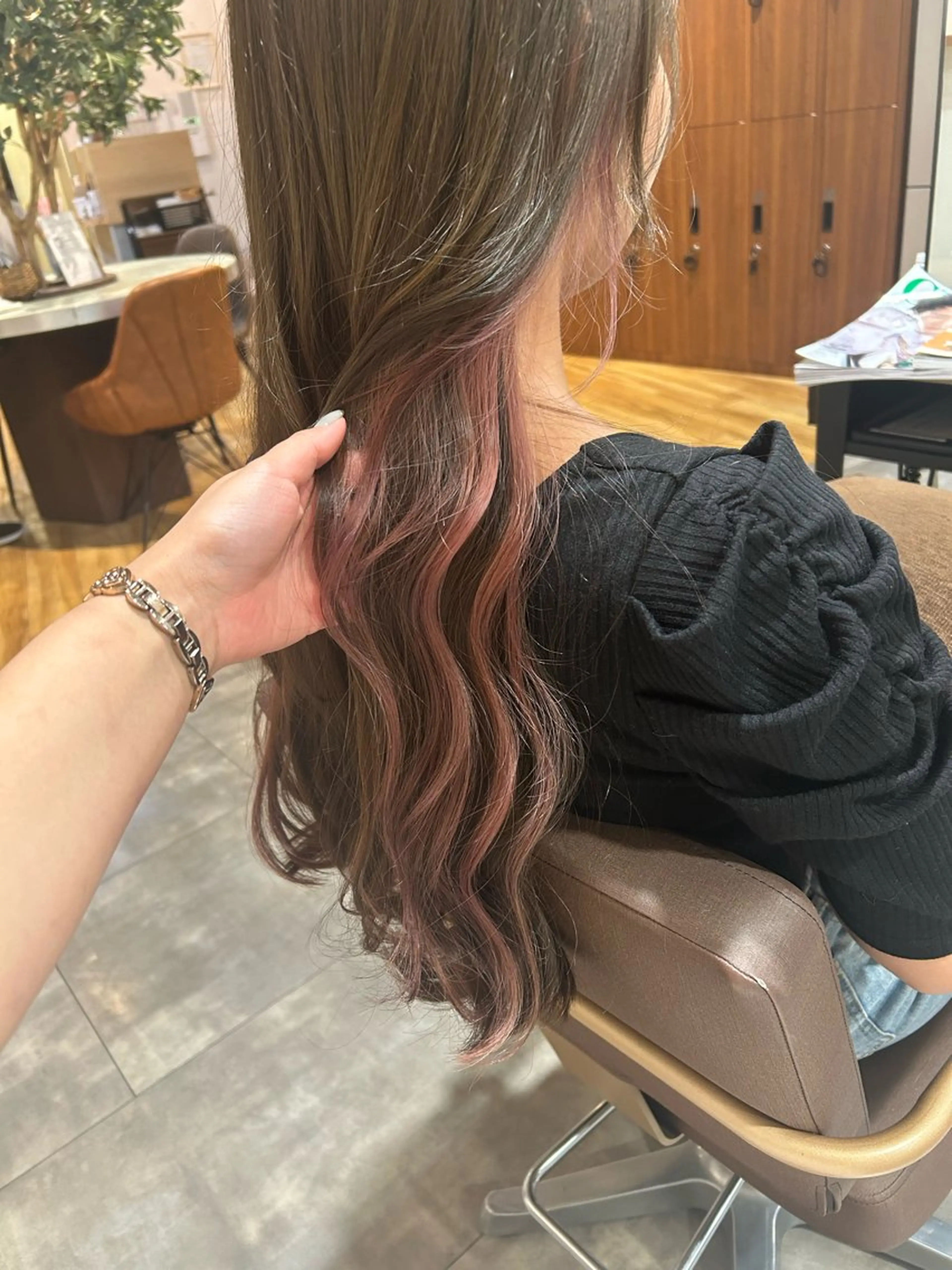 ロング カラー カット ヘアカラー 永田 幸花のヘアスタイル