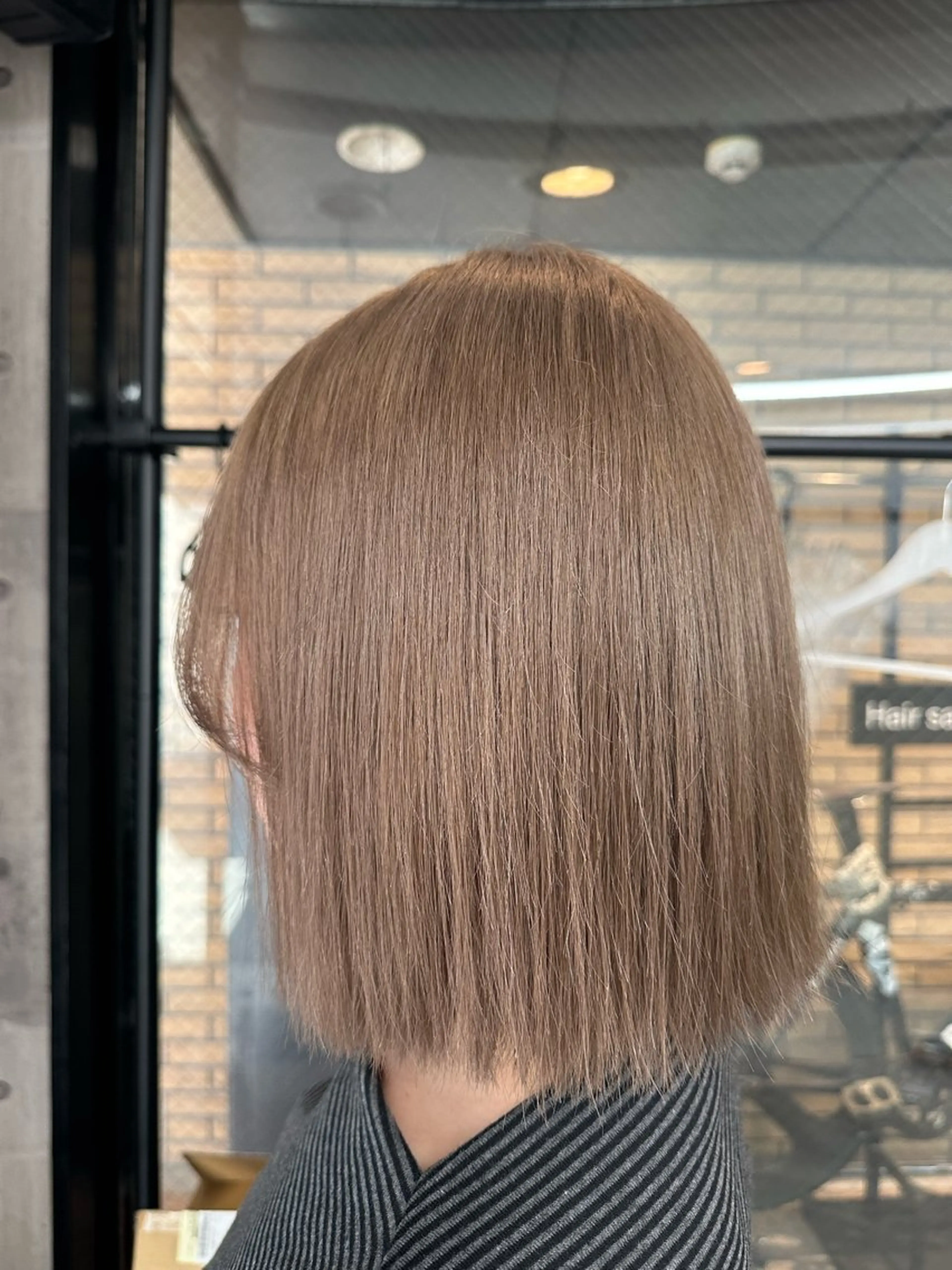 ミディアム ヘアカラー 剣太郎カットモデル 10㎝カット募集中のヘアスタイル