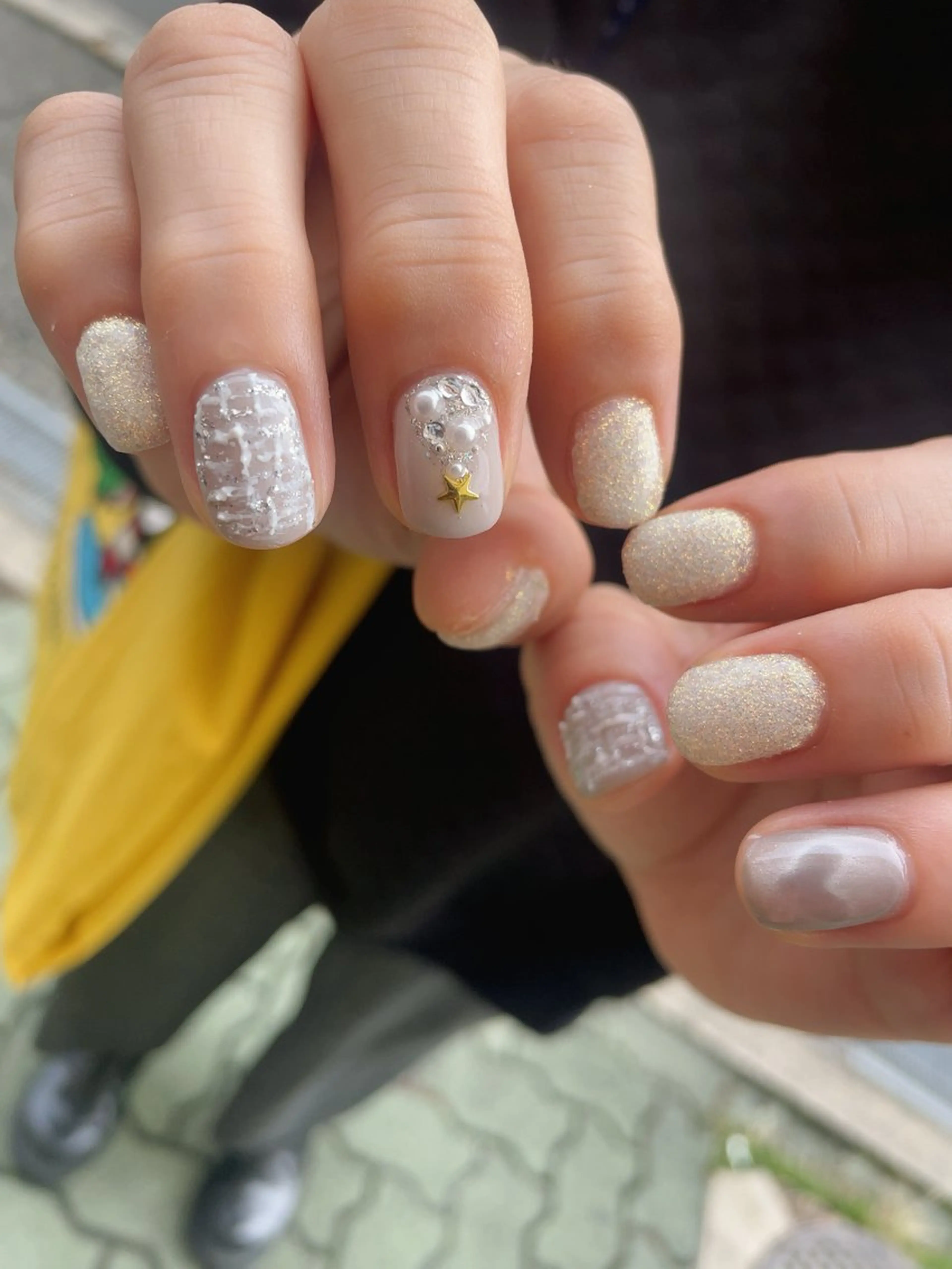 ネイル ツイードネイル 冬ネイル クリスマス ハンドネイル ハンドケア laviebelle norikoのネイルデザイン