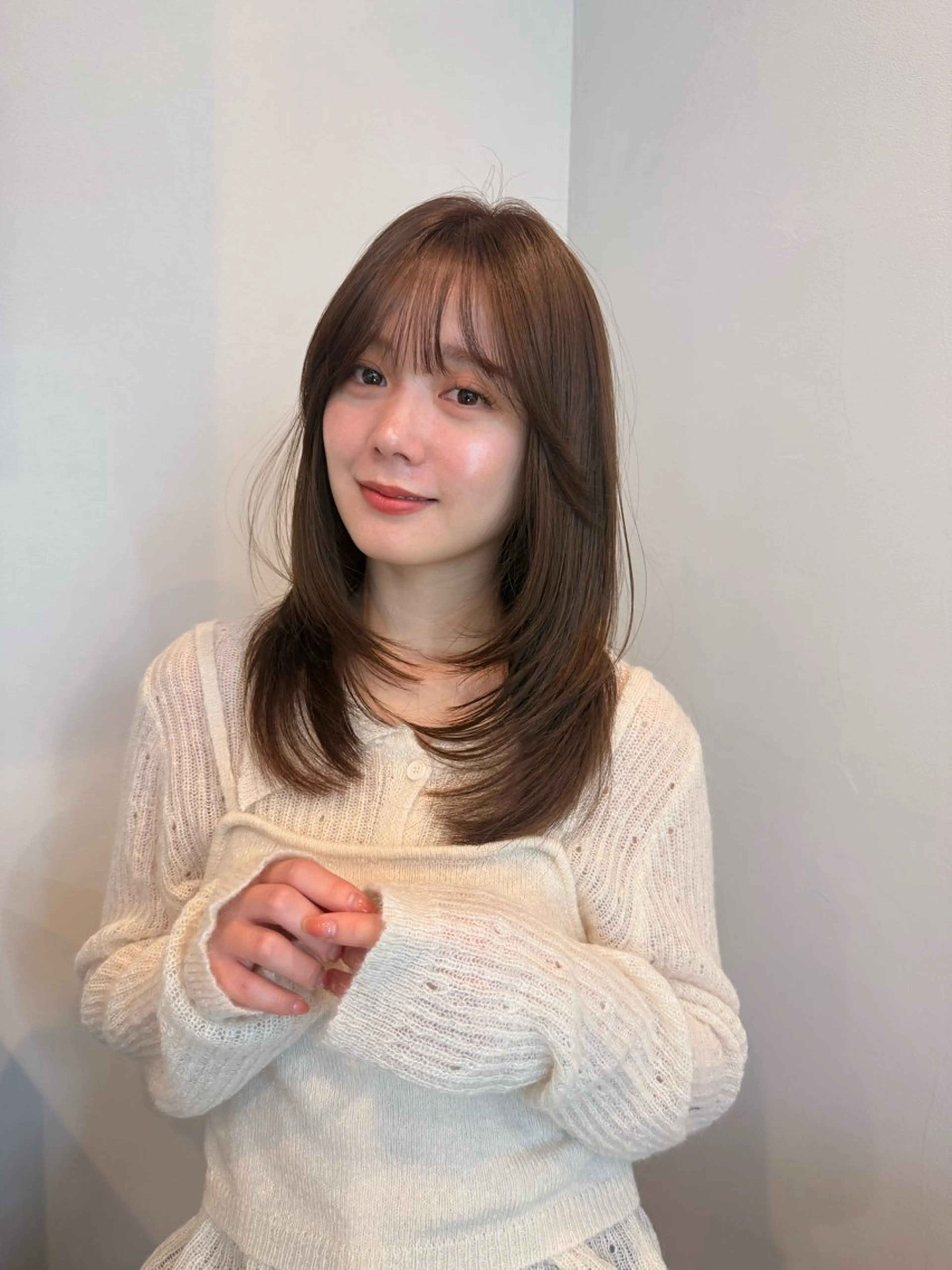 セミロング 似合わせカット トリートメント sora/レイヤー/ 透明感カラー🎀のヘアスタイル