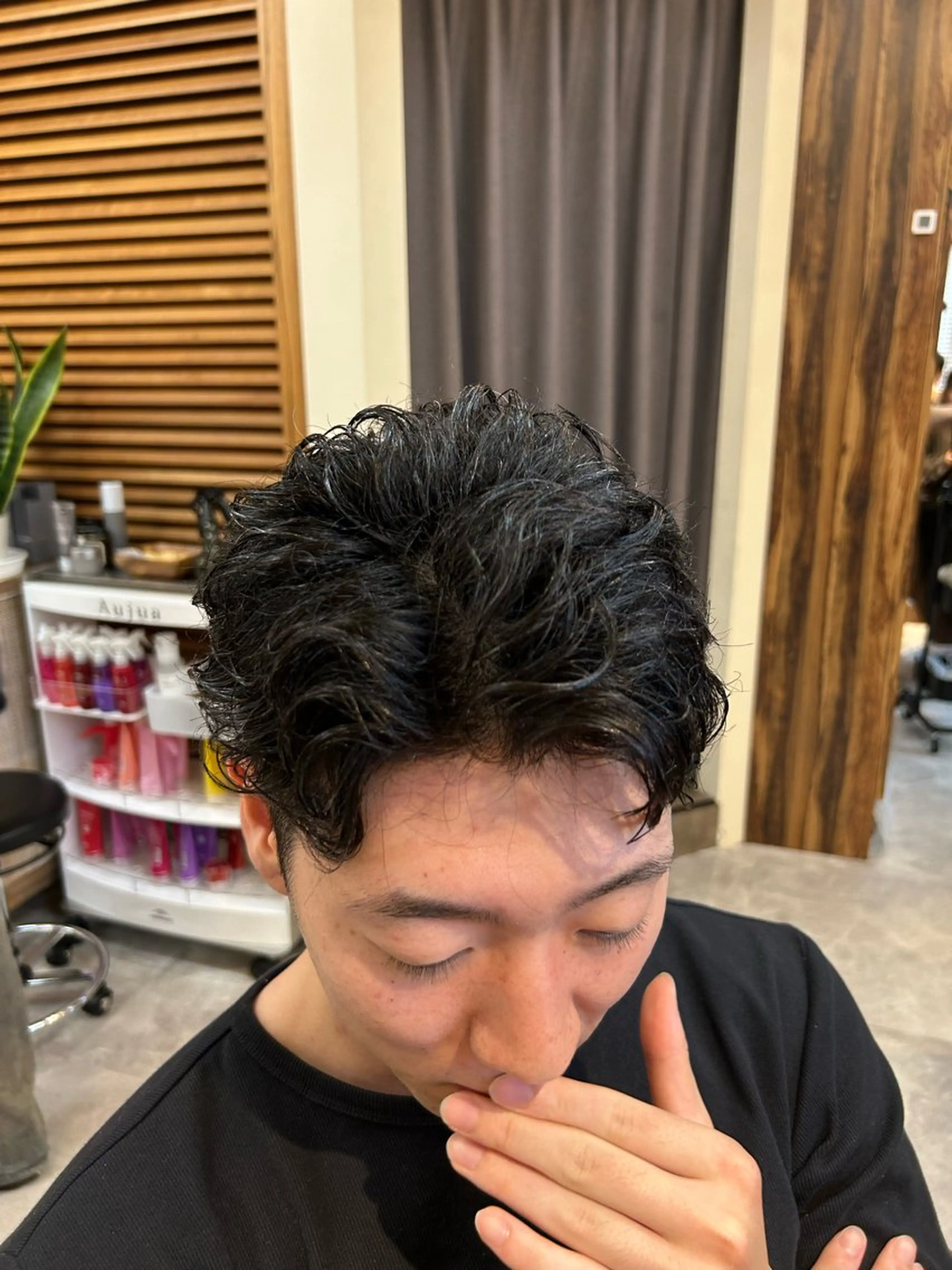 ショート パーマ メンズ 😇極上カット😇ハ イトーンカラー😇のヘアスタイル