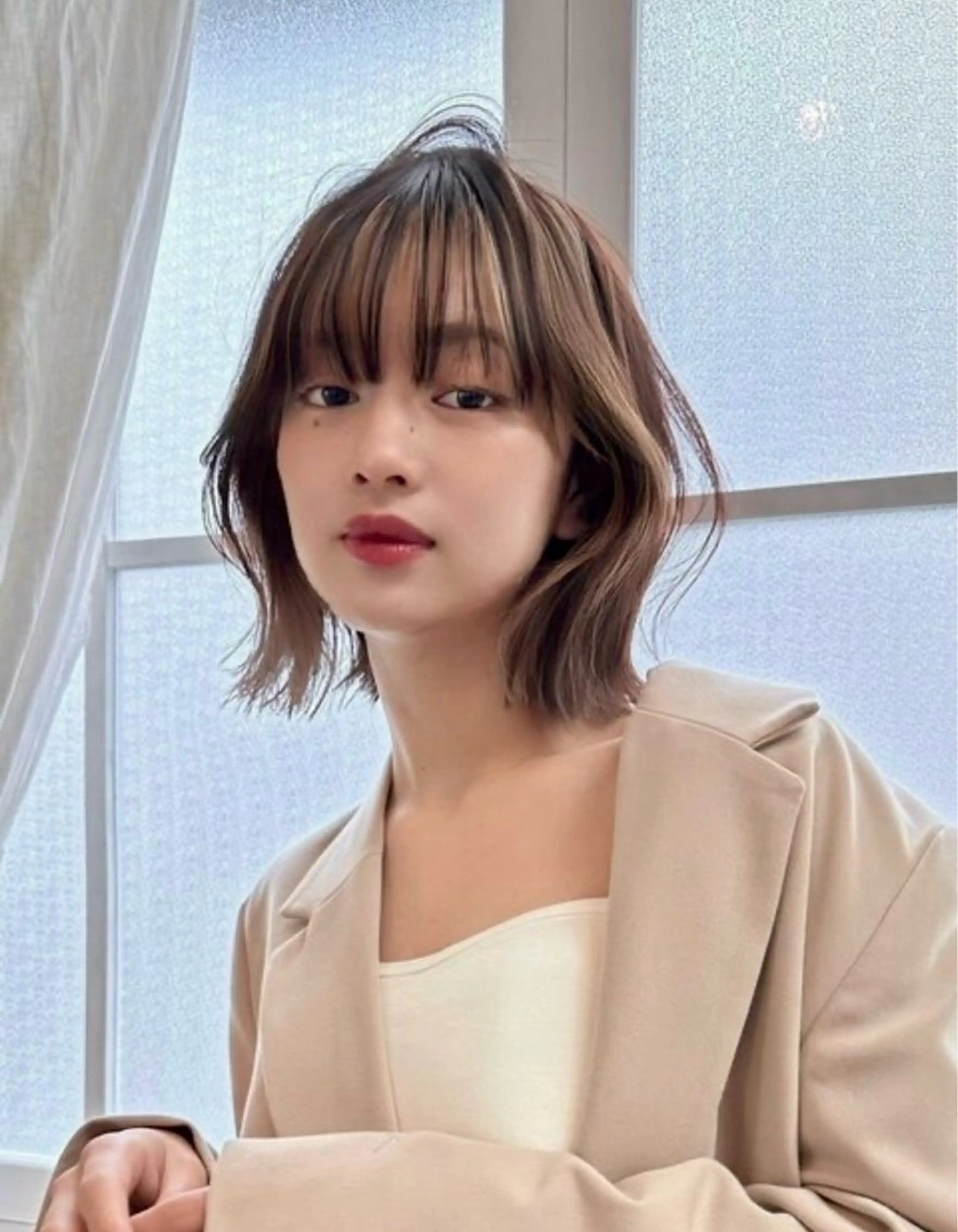 ショート カラー 顔周りカット💐／ 髪質改善／MAOのヘアスタイル