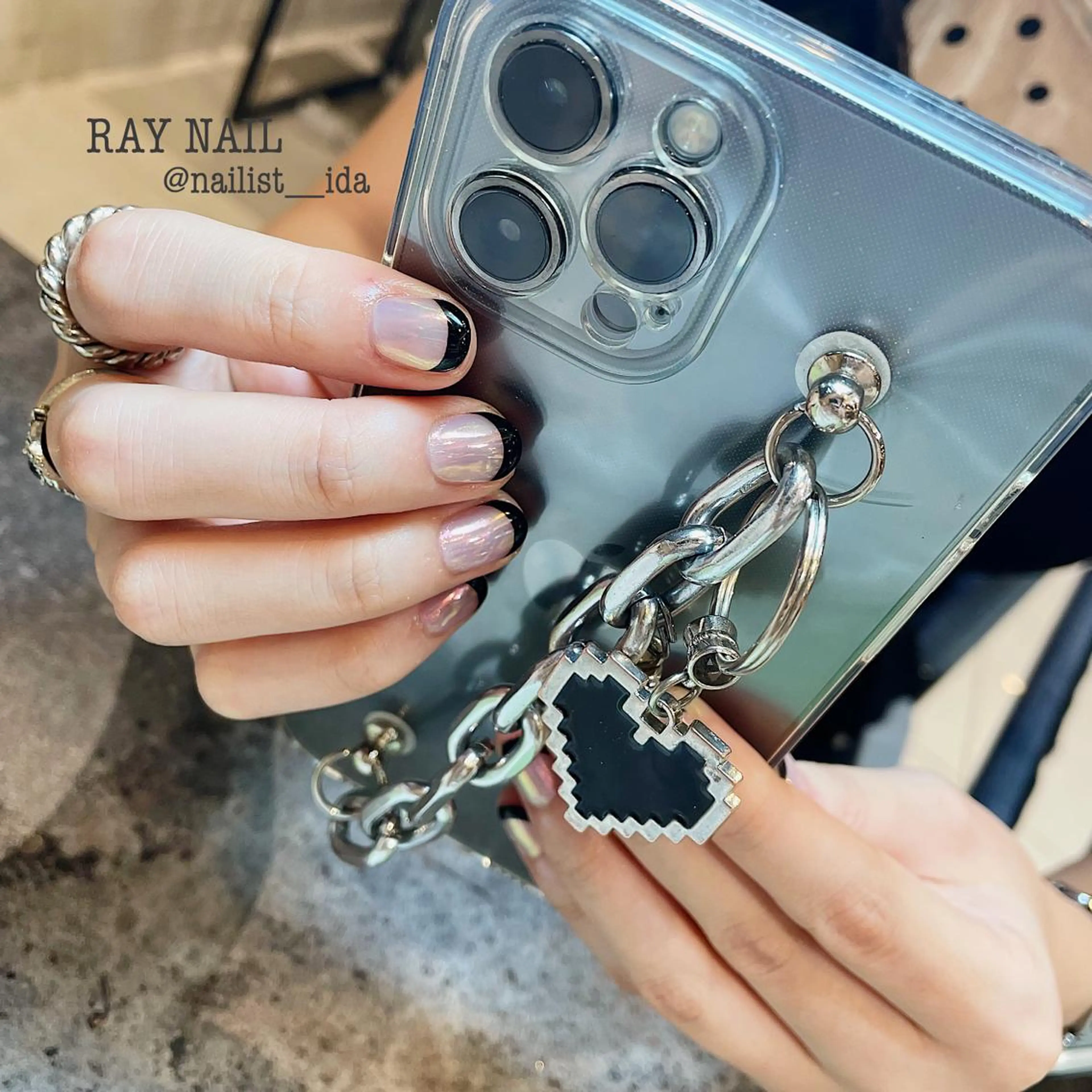 ネイル オーロラネイル フレンチネイル ワンカラーネイル Arowa 伊田のネイルデザイン