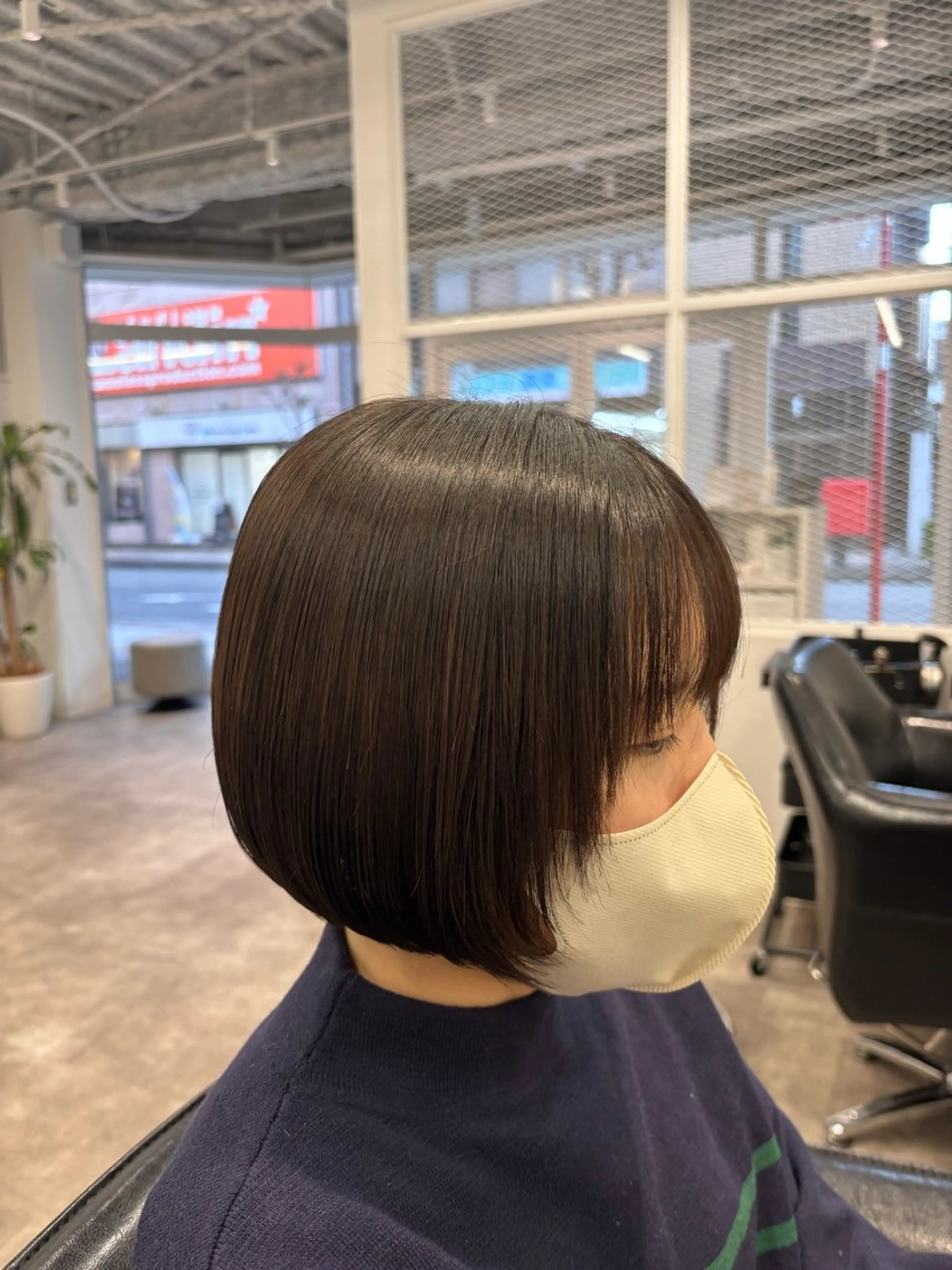 ショート カラー ショートボブ ボブレイヤー グレージュ ボブ レイヤーカット カット ヘアカラー トリートメント ボブ/透明感カラー/ 髪質改善/🌙/ルナのヘアスタイル