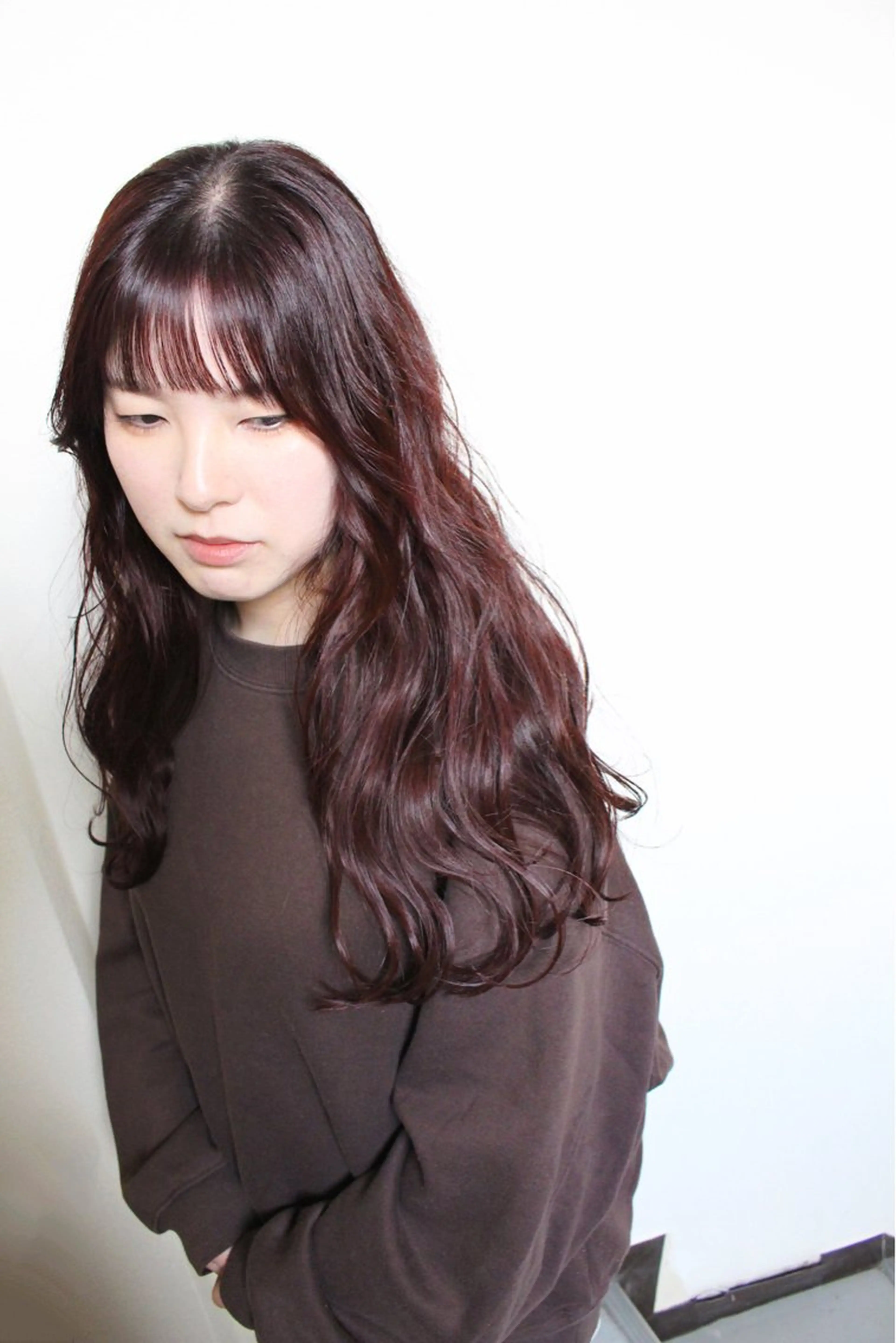 ロング カラー ブラウンカラー レッドカラー レッドブラウン ロング カット ヘアカラー 土居 正季のヘアスタイル