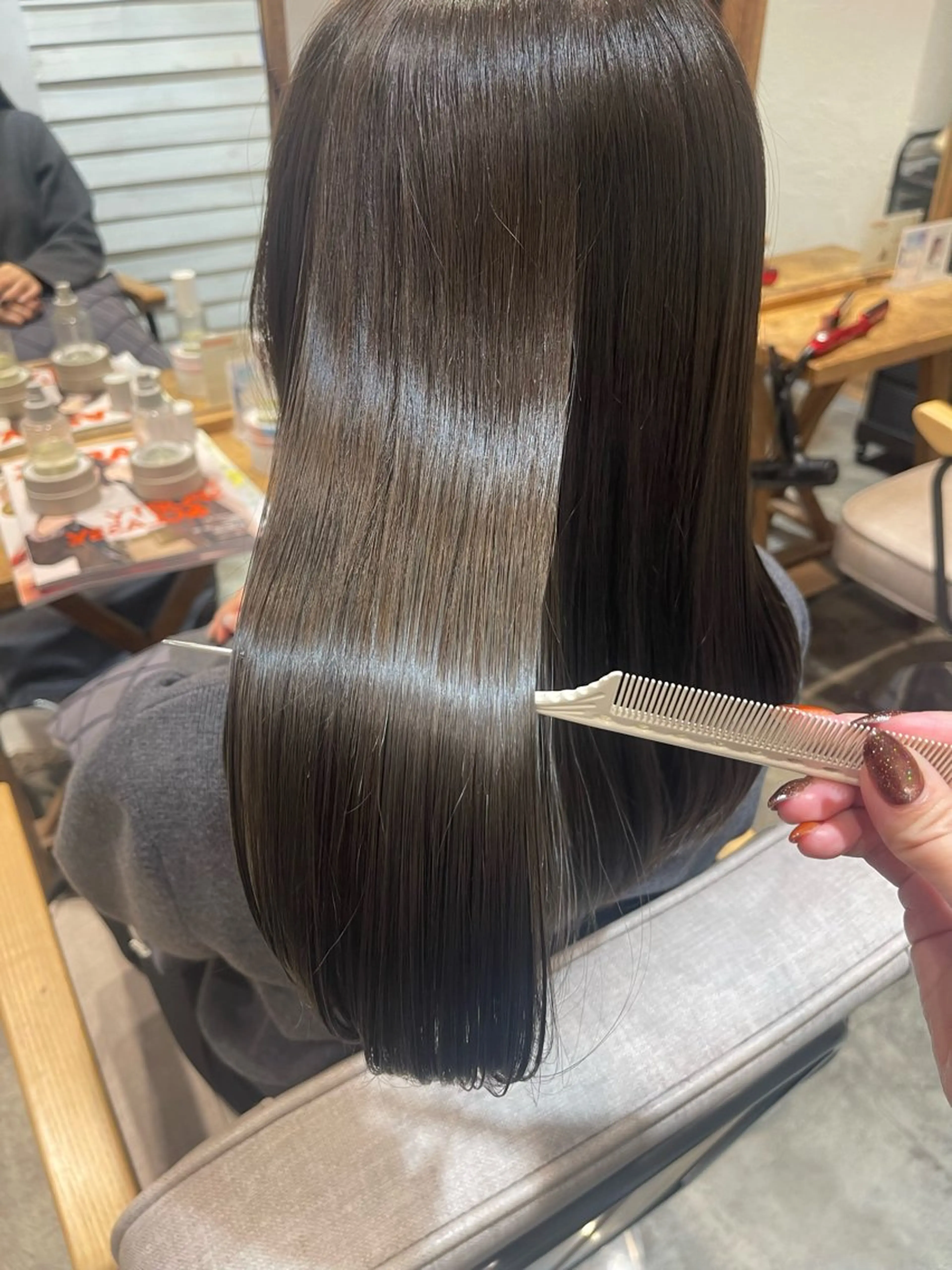 ミディアム 縮毛矯正 SALOWIN川崎WEST所属・💐【柔らか質感】 縮毛矯正MIKU💐のヘアスタイル