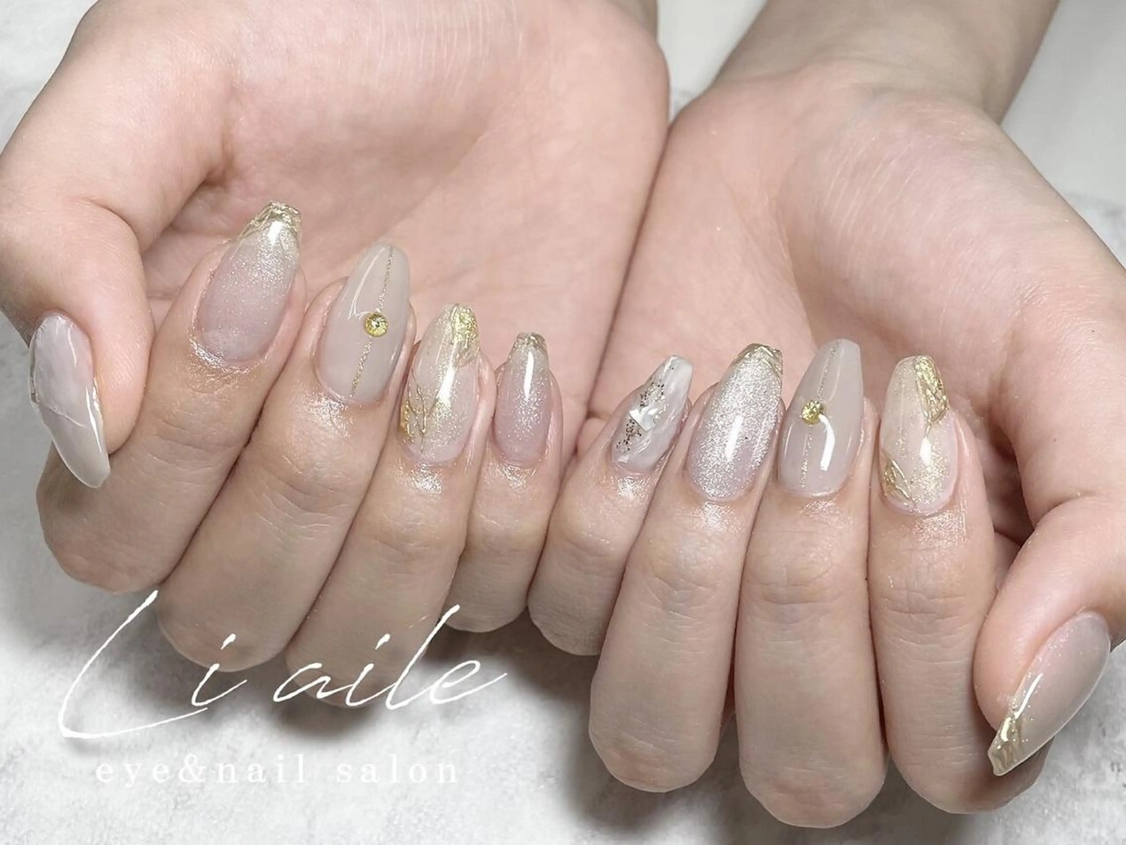 ネイル マグネットネイル 持ち込み Li aile - eye&nailsalon -所属・Li aile 【リエル】上本町店のネイルデザイン