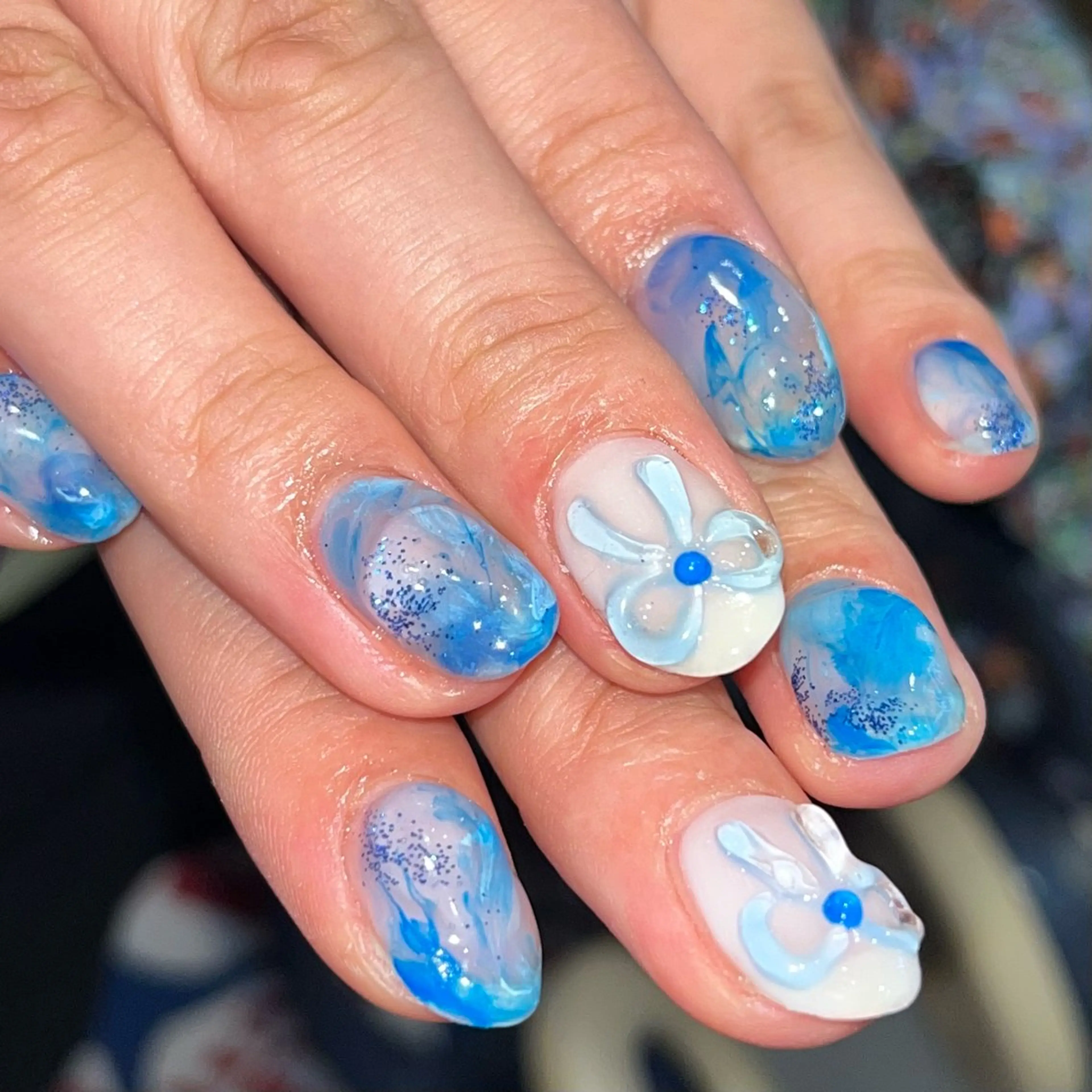 ネイル ブルー クリアネイル オフのみ(ネイル) 吉祥寺/個性派/ kazuha🩰のヘアスタイル