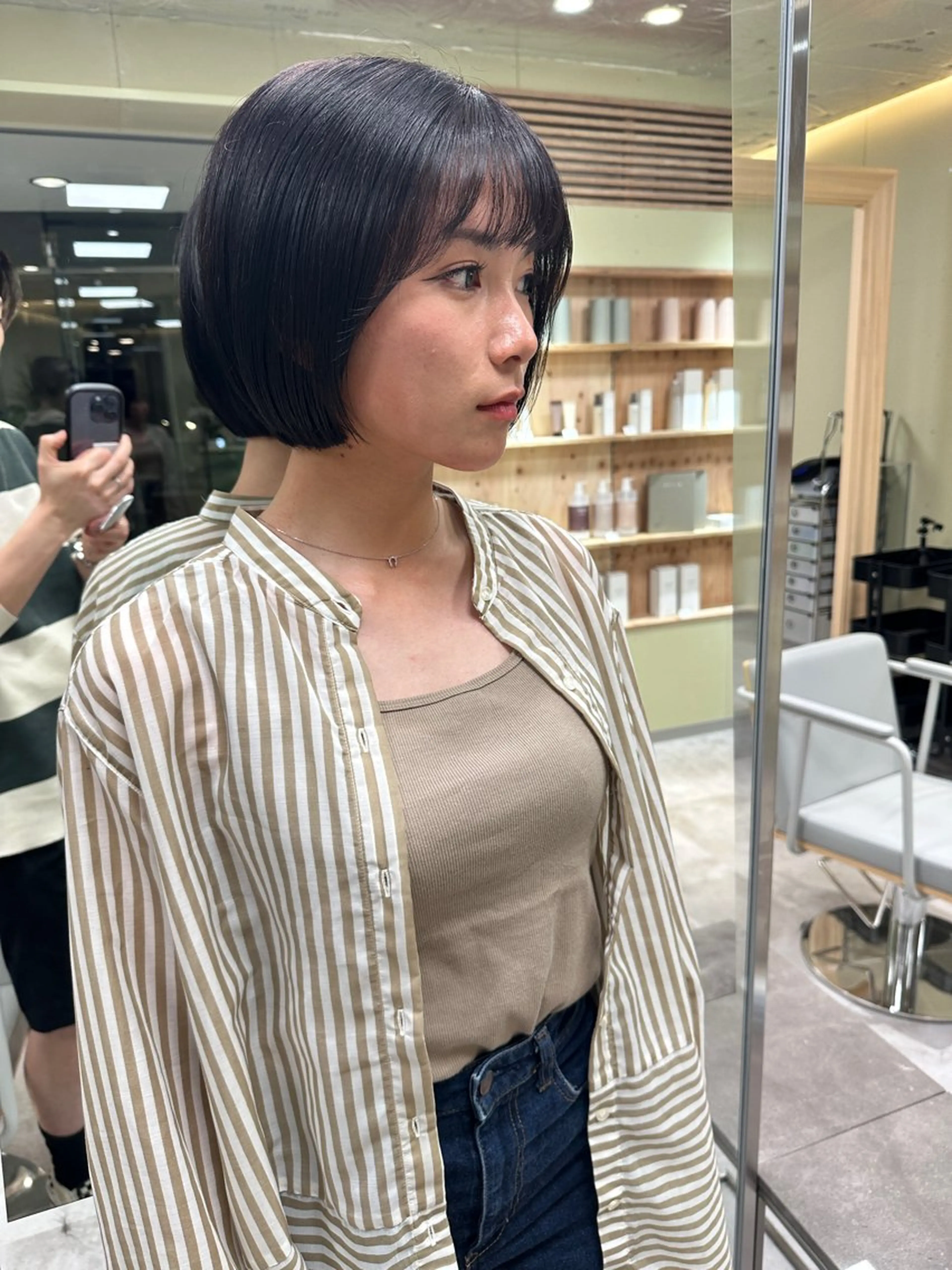 ショート カット ヘアカラー ボブ/ぱつっとボブ/ 谷口 海星のヘアスタイル