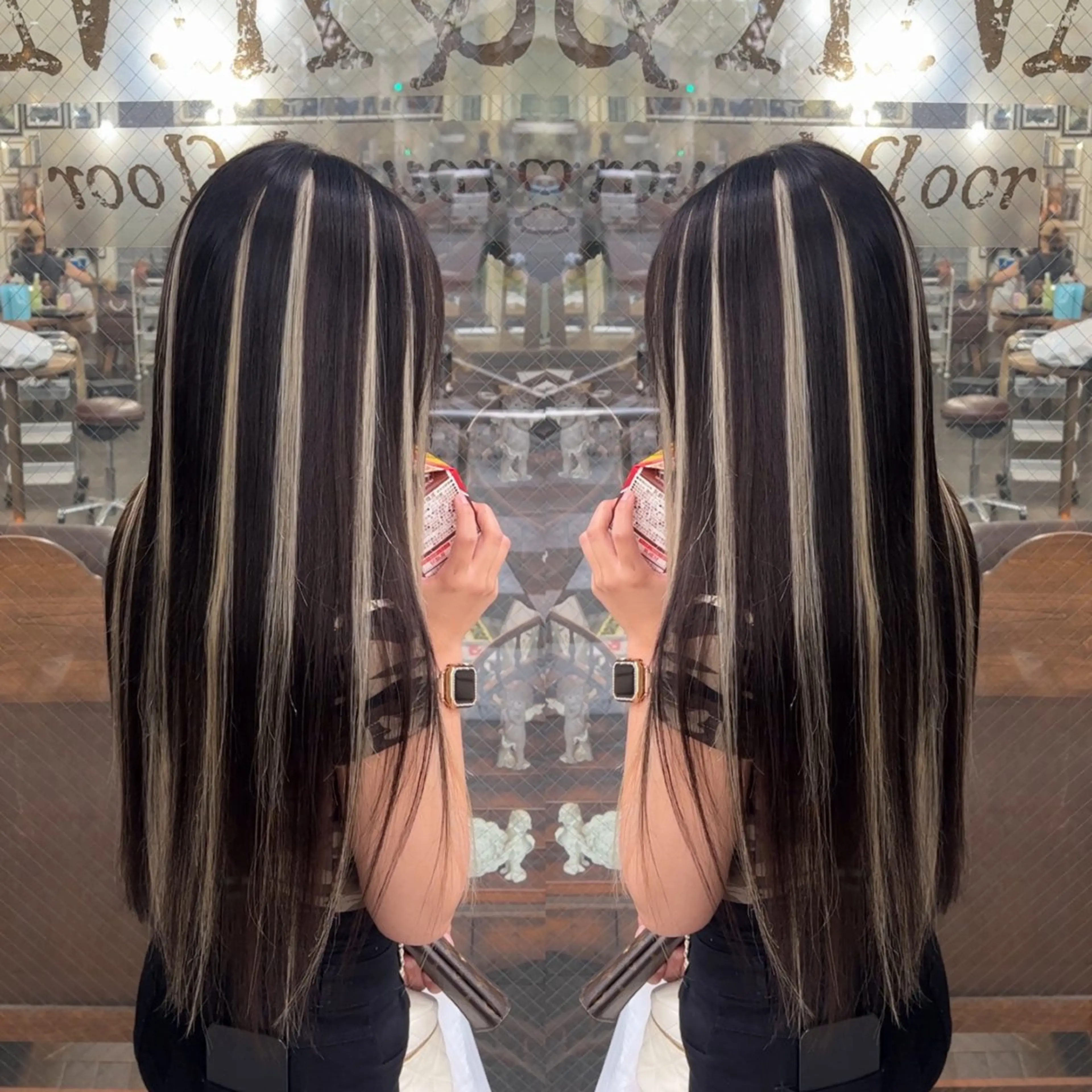 ロング カラー ヘアカラー エクステ レイヤー/ボブ/ ミニボブ/AOIのヘアスタイル