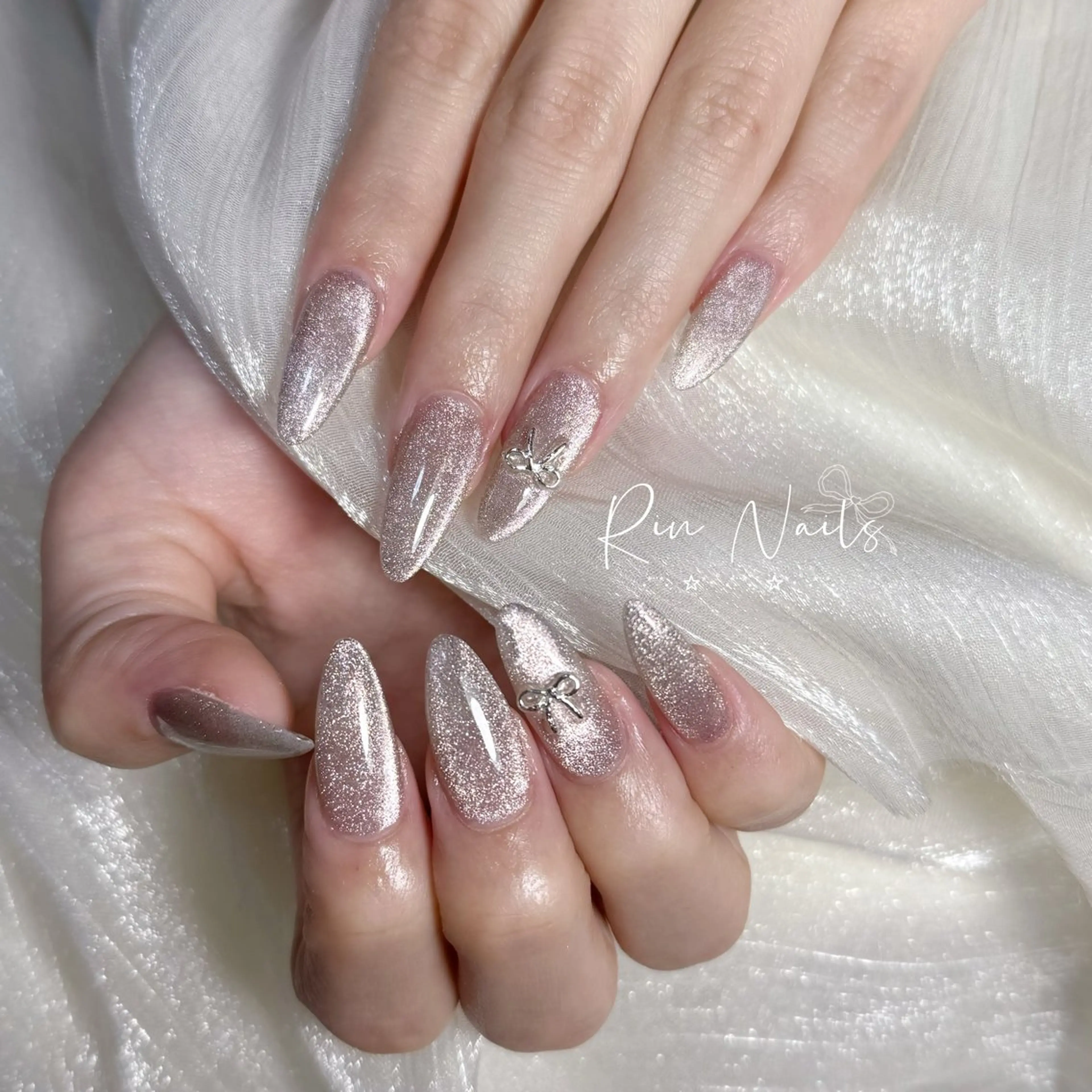 ミディアム RIN NAILS ᥫ᭡Migusaのネイルデザイン