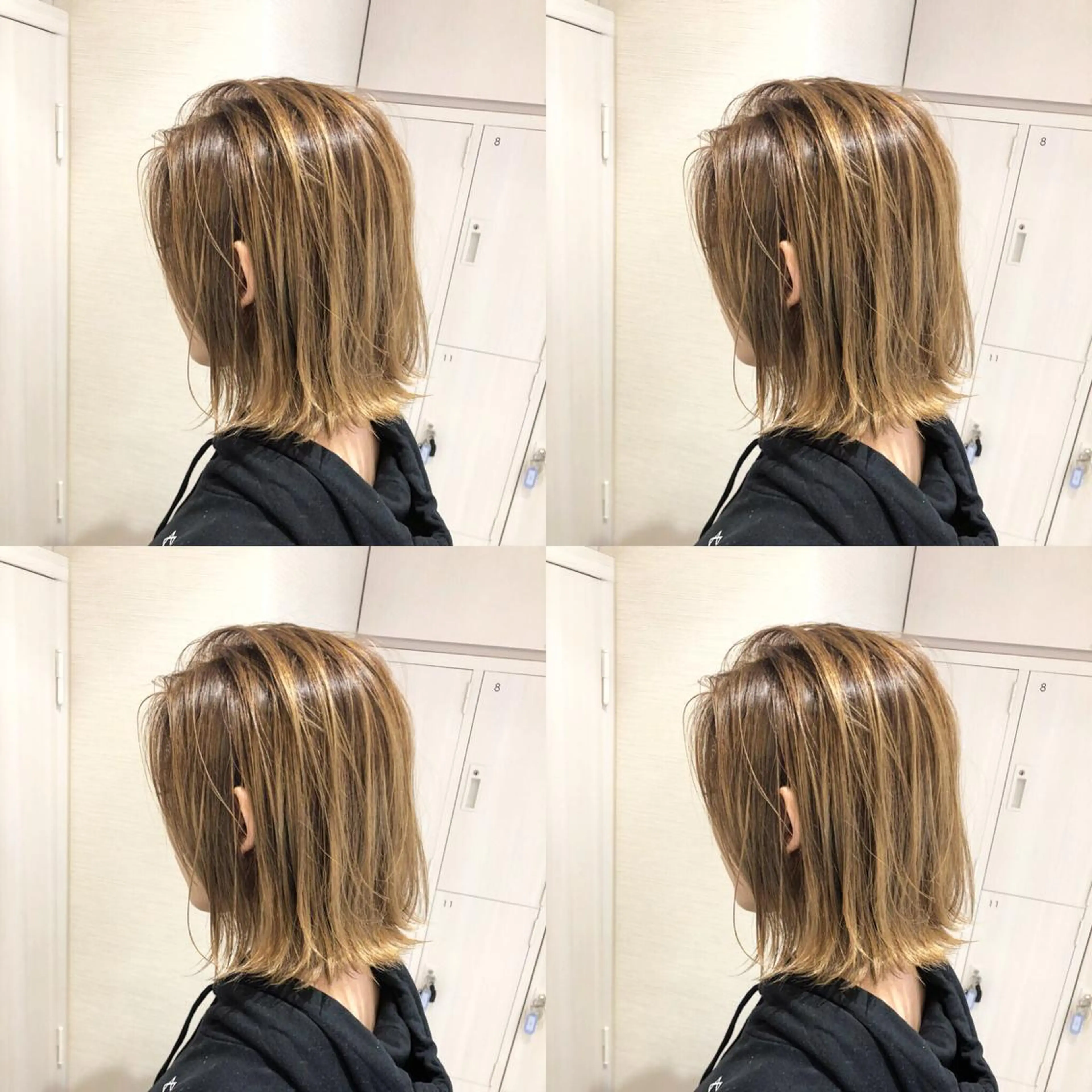 ショート カラー アディクシーカラー アッシュ バレイヤージュ ベージュカラー 透明感カラー レイヤー/韓国/ 顔周り/しんやのヘアスタイル