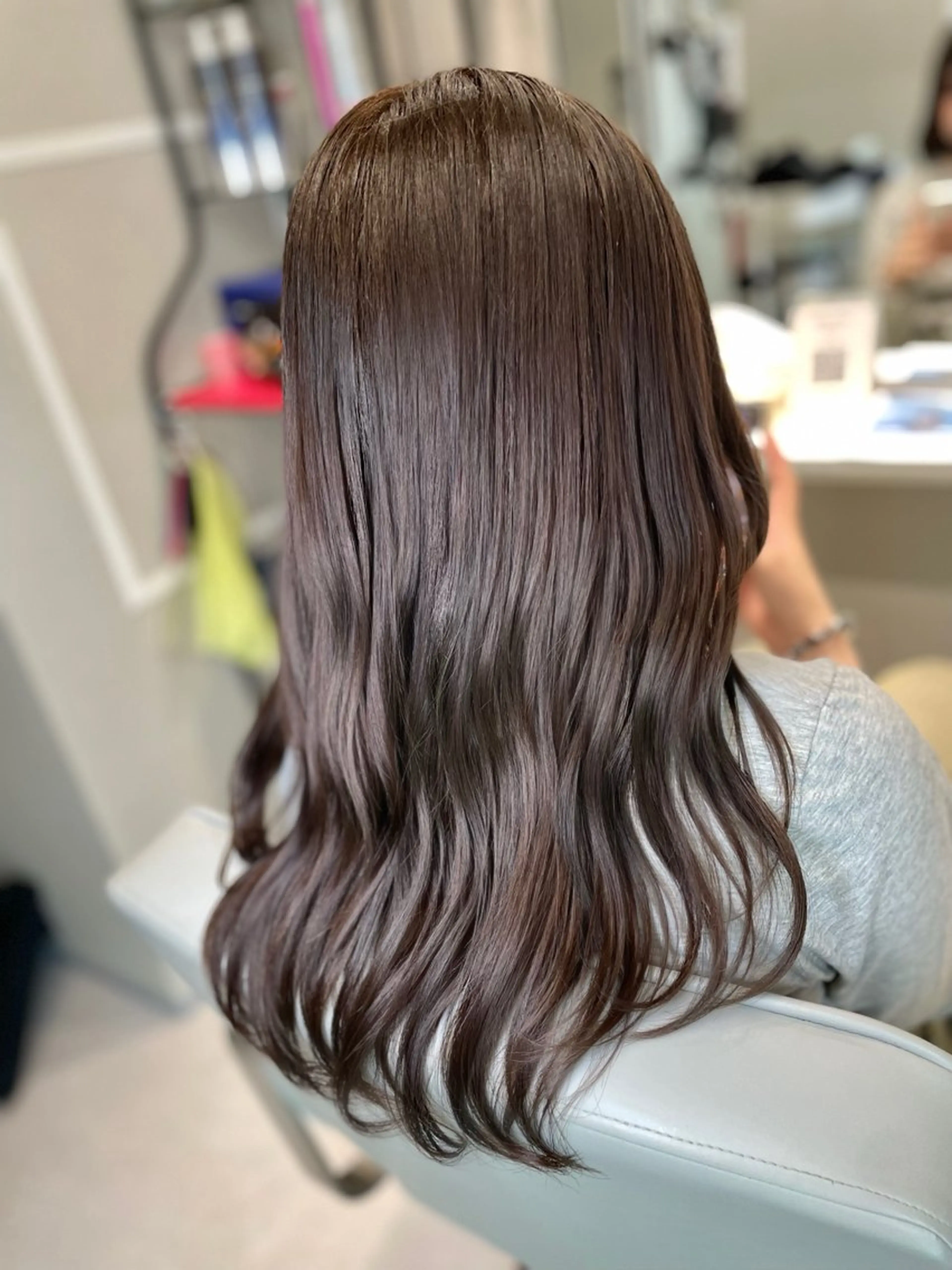 セミロング カラー 透明感カラー 髪質改善 ヘアカラー トリートメント 今井 勝也のヘアスタイル