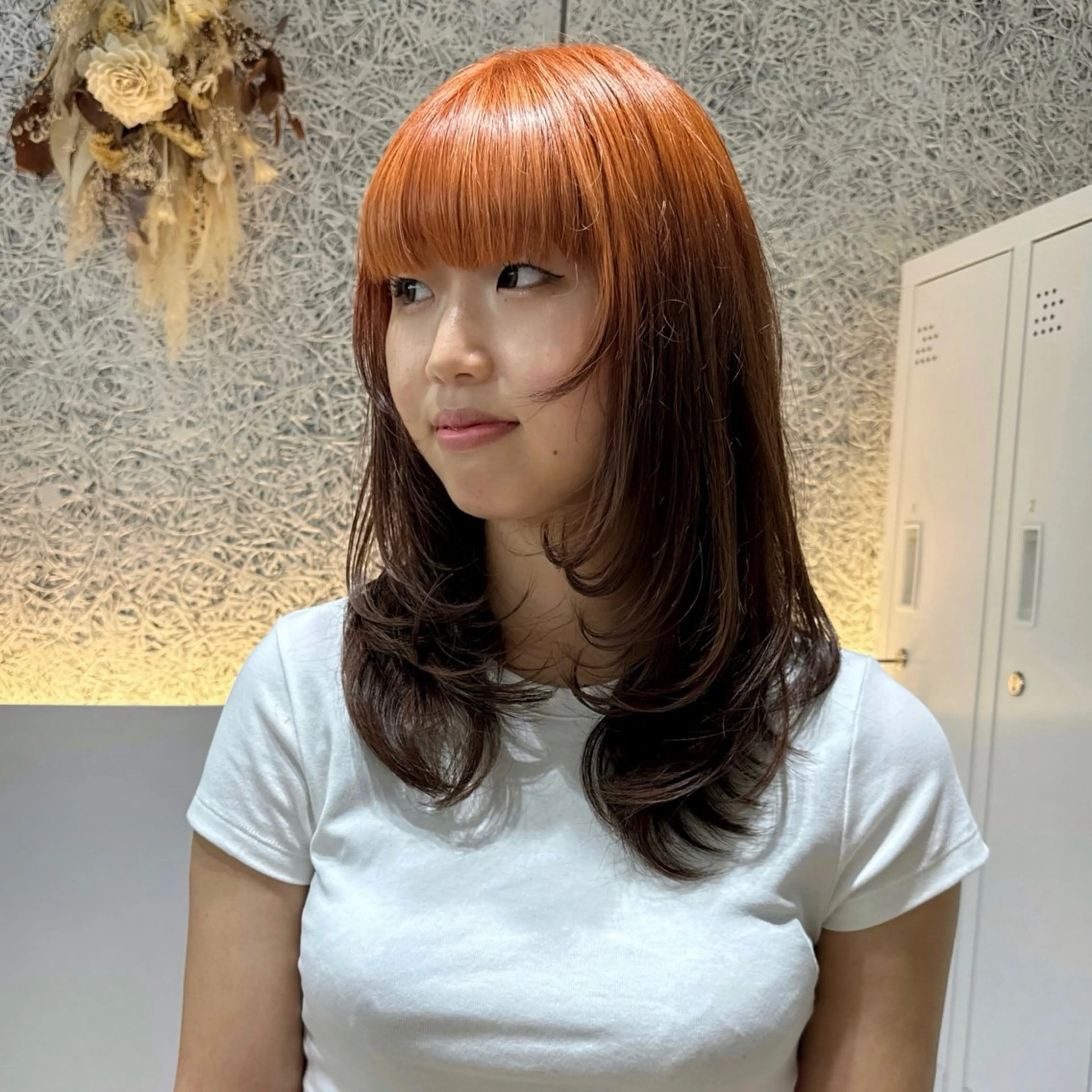ロング カラー ブラウンカラー オレンジ カット ヘアカラー トリートメント 🌱ブリーチ・透明感 カラー/mapi🦭のヘアスタイル