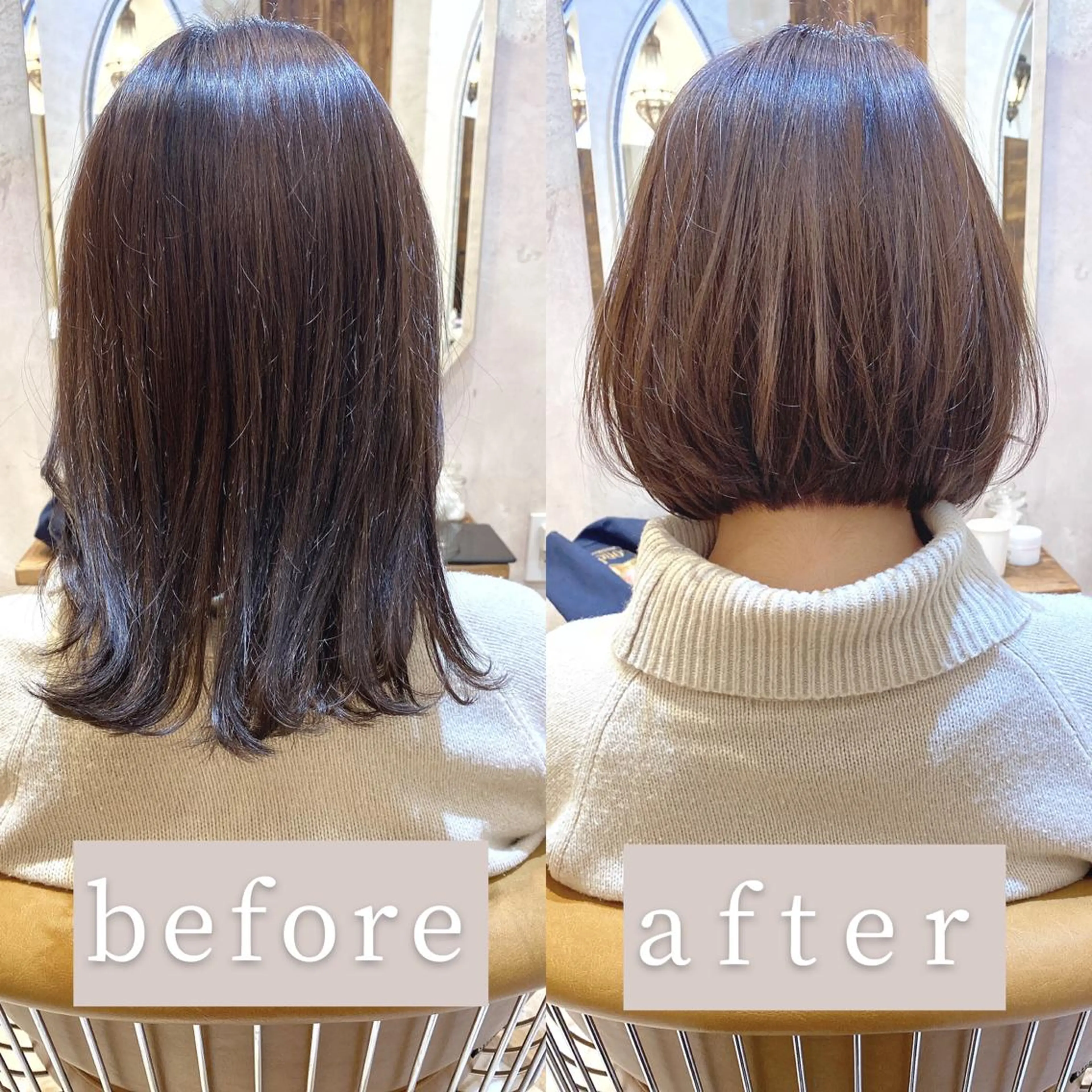 ショート カラー ボブ カット ヘアカラー トリートメント ツヤ髪になりたい方へ 🩷柴田知亜希のヘアスタイル