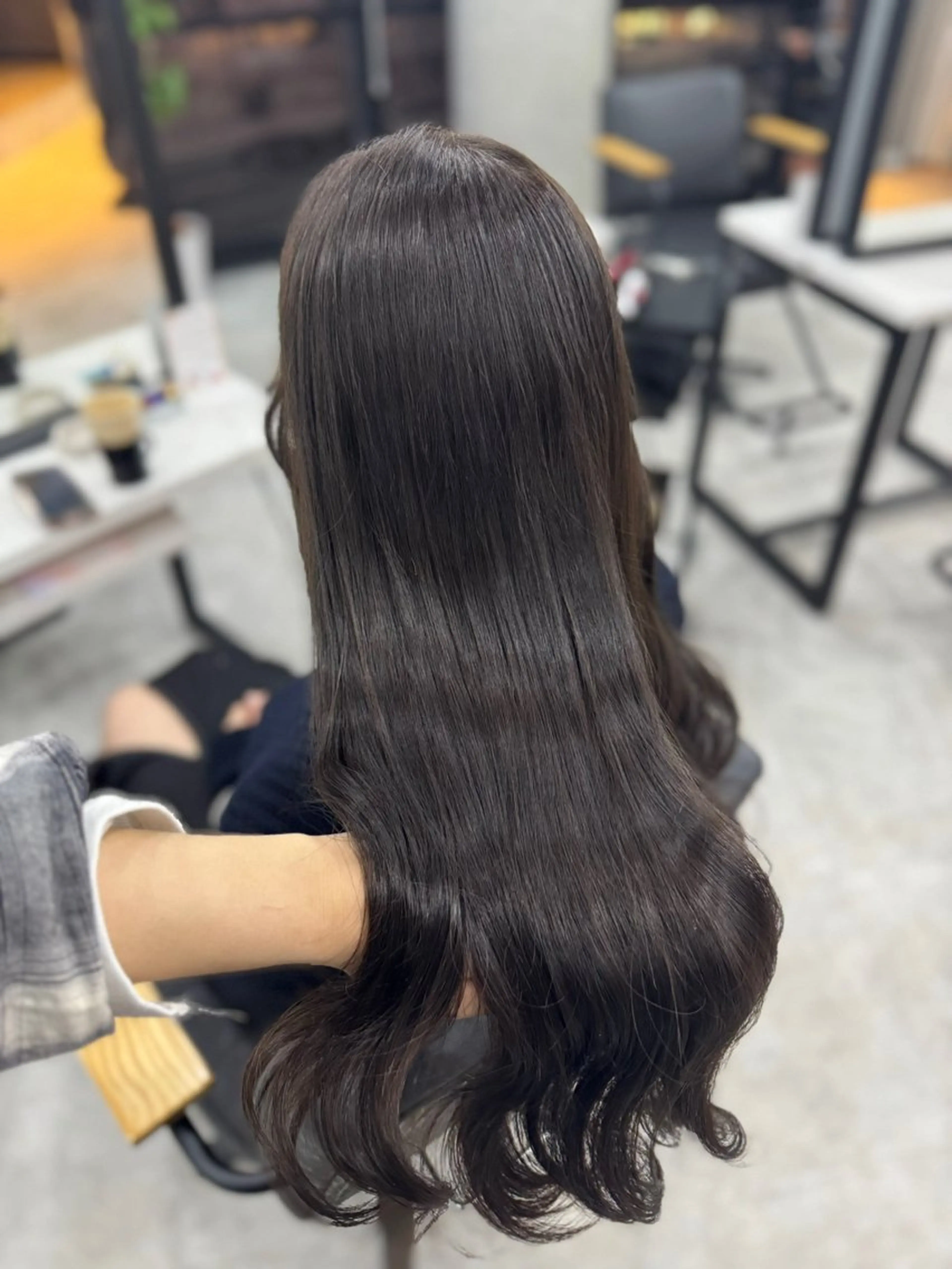 ロング カラー 透明感カラー グレージュ オリーブグレージュ オリーブグレー 髪質改善 カット ヘアカラー トリートメント 赤み無し柔らかカラー 【梅田】madokaのヘアスタイル