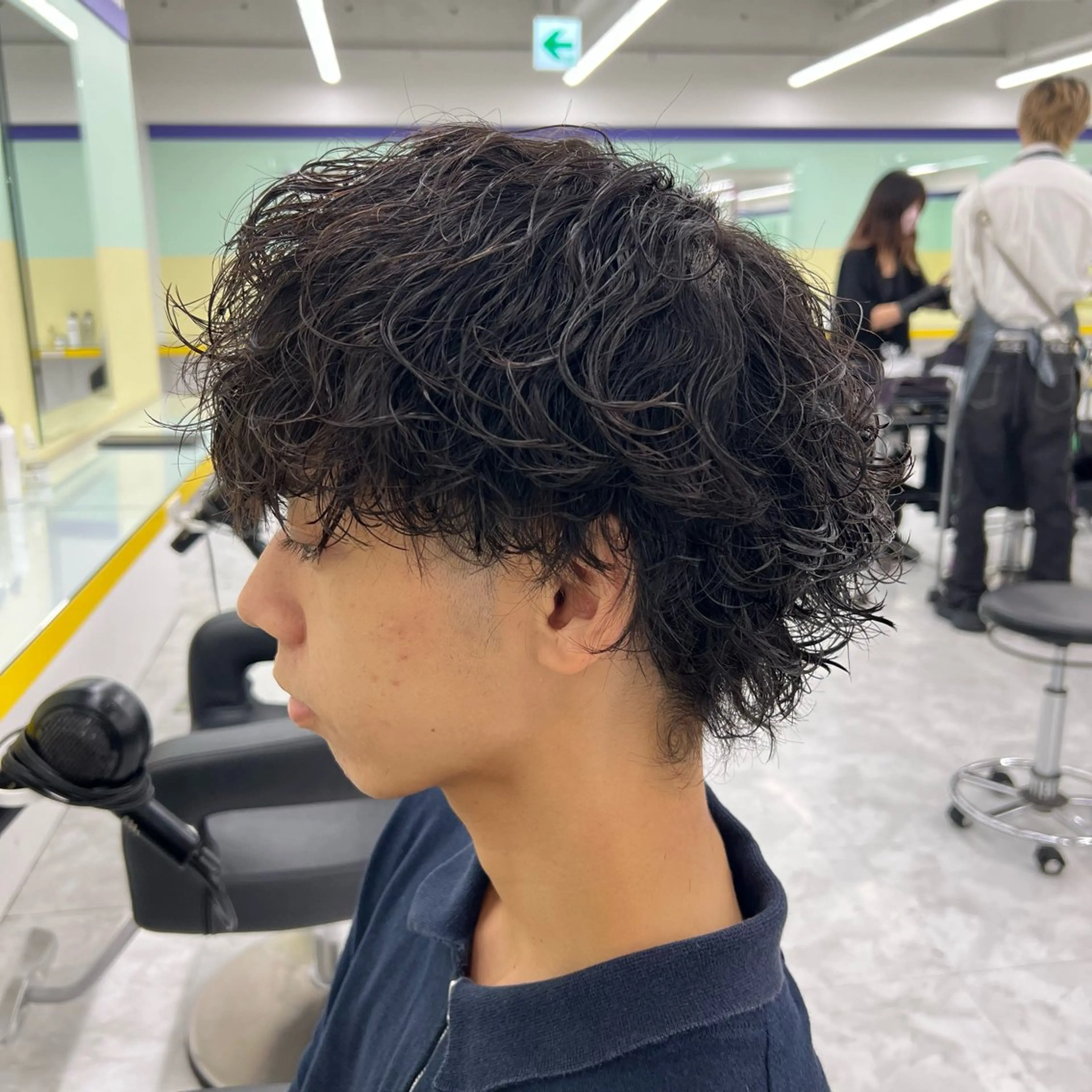ショート カラー パーマ ヘアアレンジ メンズ キッズ メンズパーマ 波巻きパーマ 🔷横浜1のパーマ 職人🔷将太郎のヘアスタイル