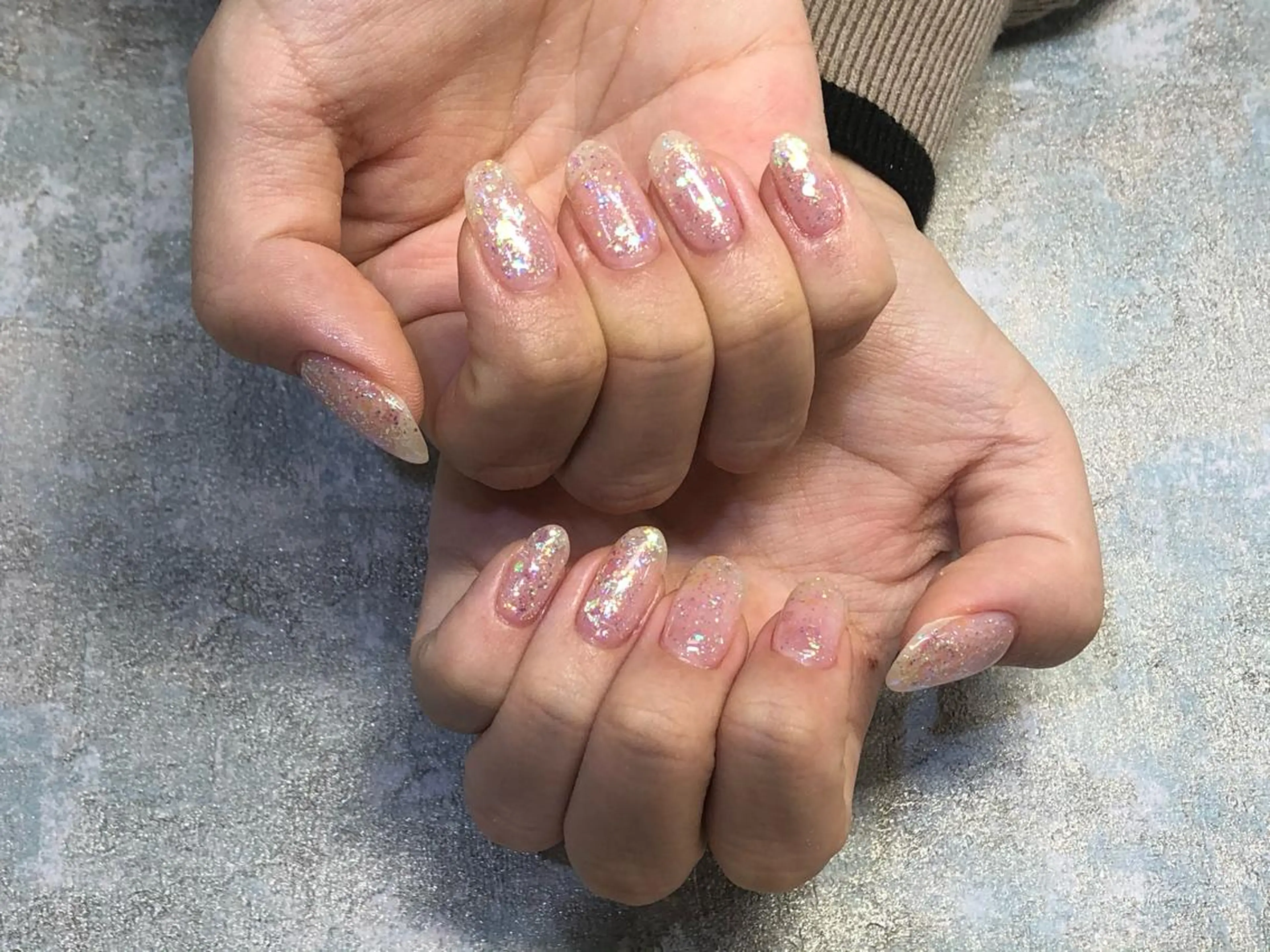 ネイル ラメ(グリッター) ワンカラーネイル ハンドネイル fairy 村居 愛香のネイルデザイン