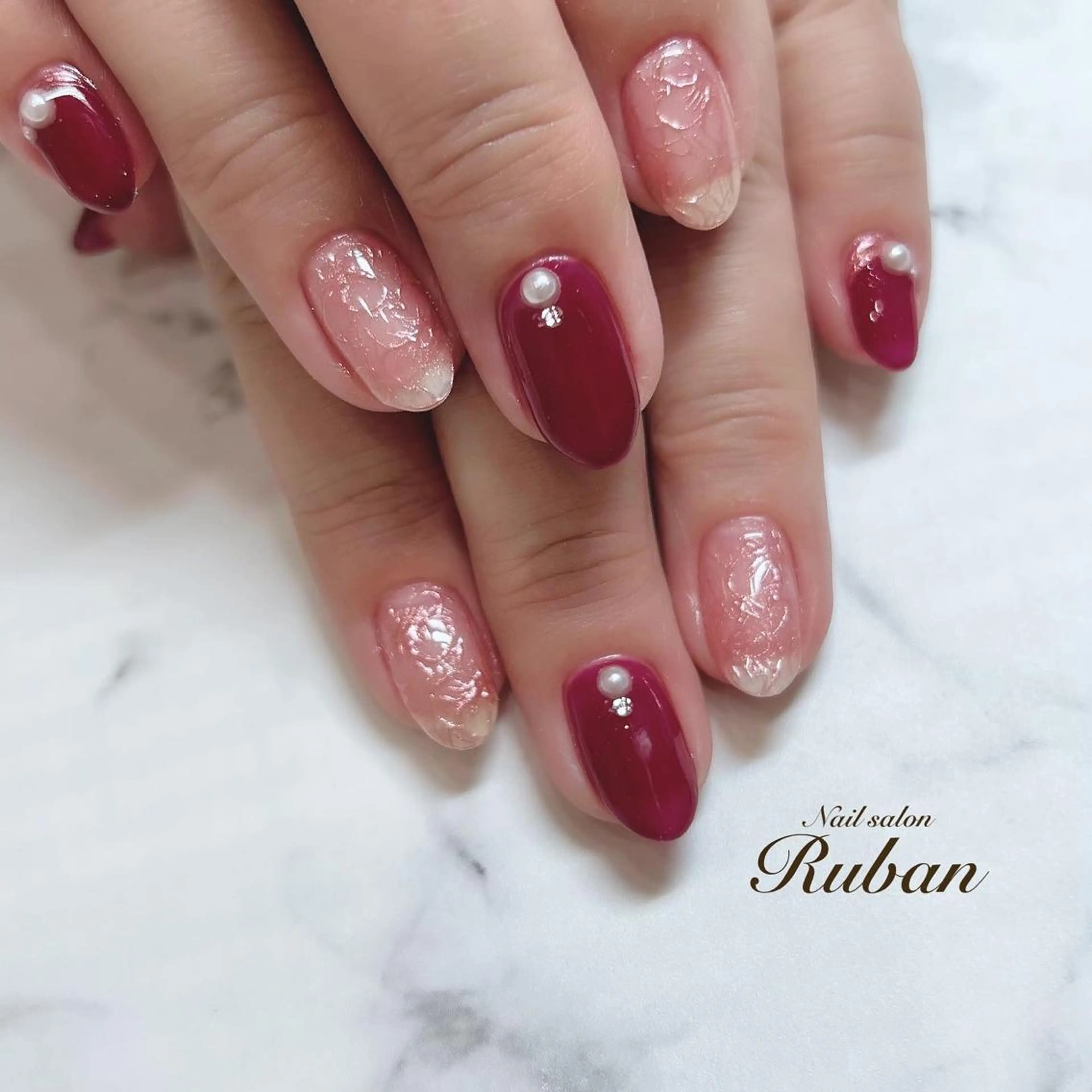 ネイル ボルドー Nail salon Ruban所属・Nail salon Rubanのネイルデザイン