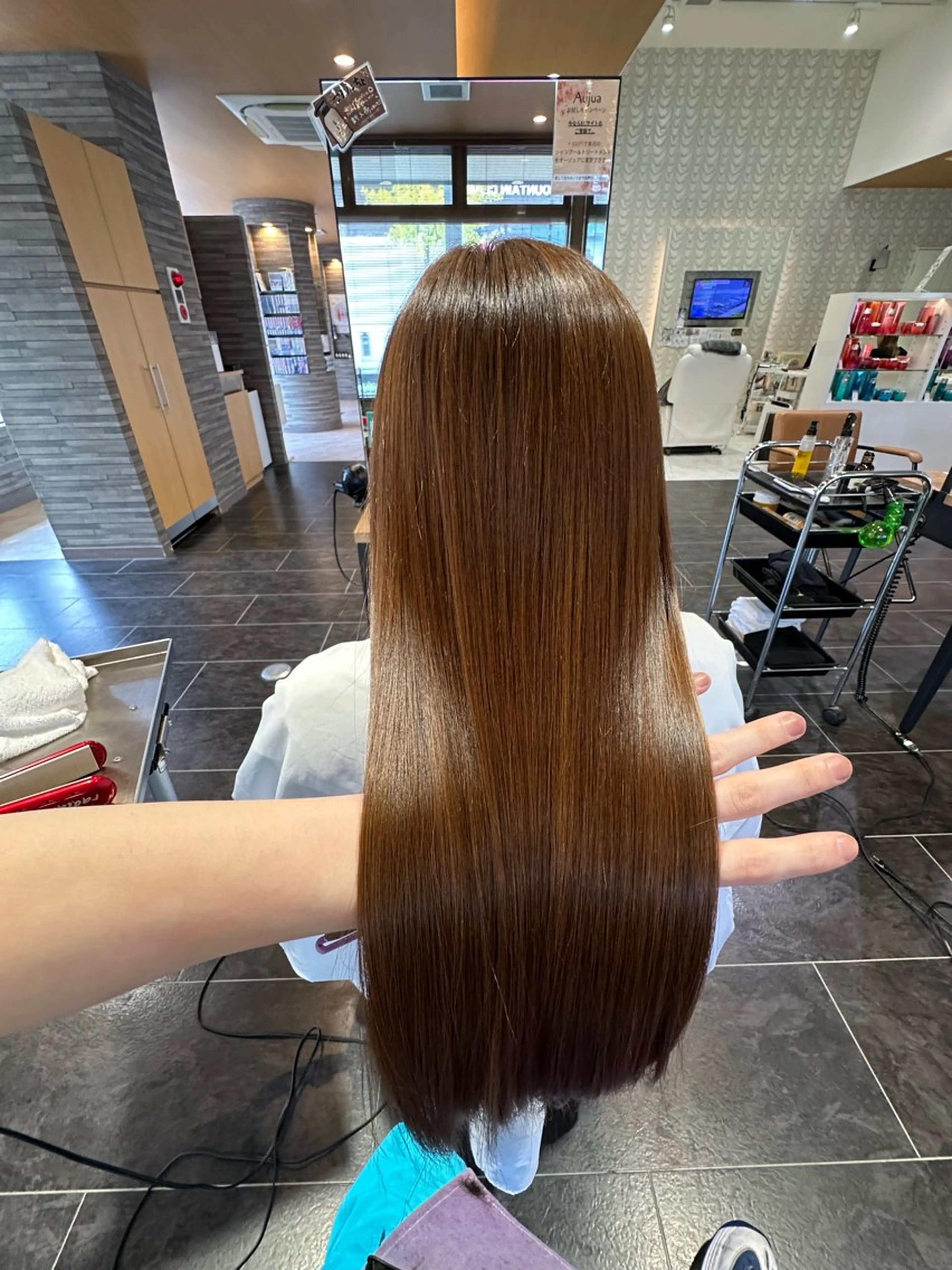 ロング 縮毛矯正 トリートメント A 間明店所属・縮毛矯正/美髪 金沢/tatsukiのヘアスタイル