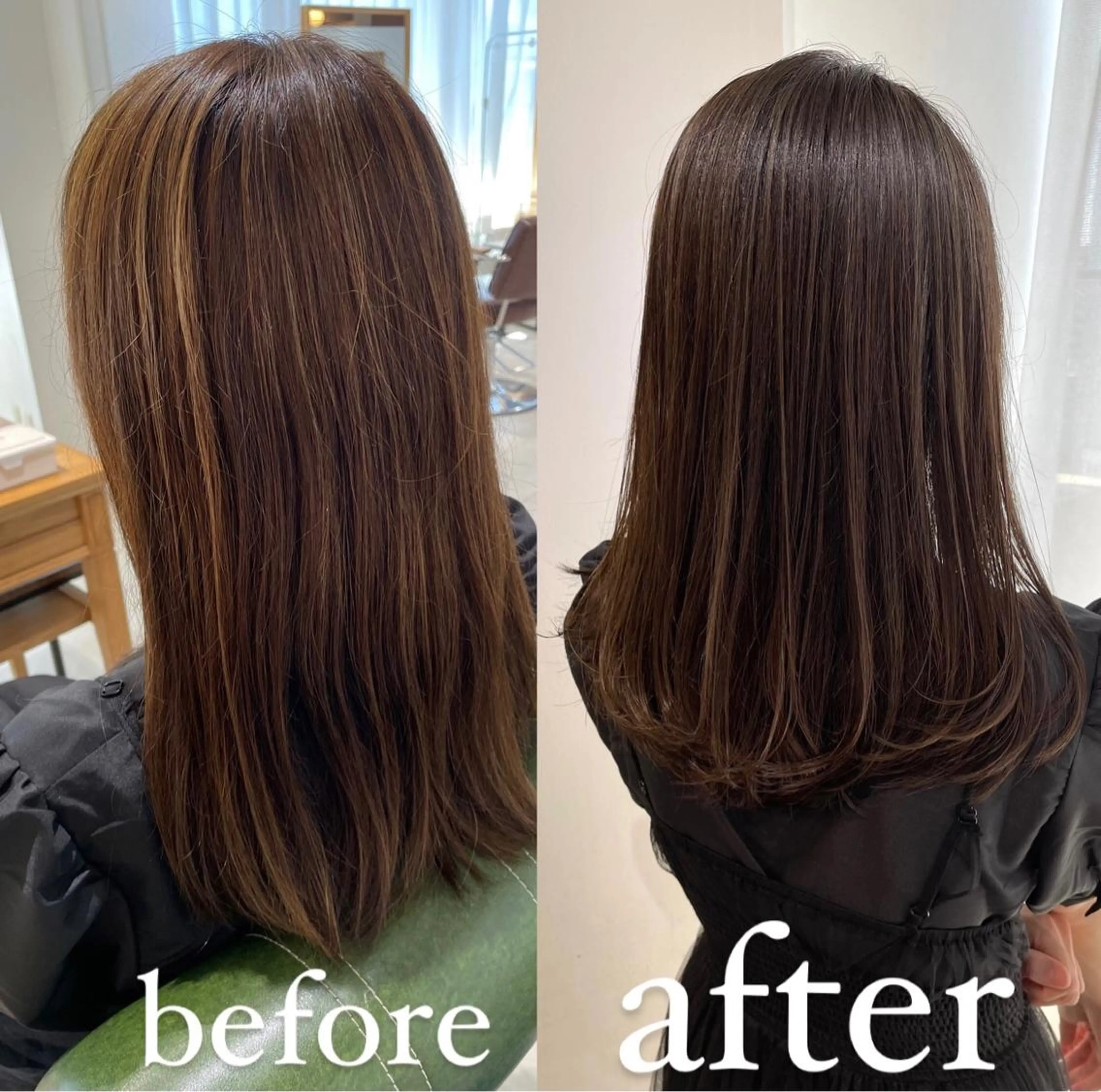 ミディアム カラー カット ヘアカラー トリートメント 過去一の柔髪ヘア 🌿IVYjoureのヘアスタイル