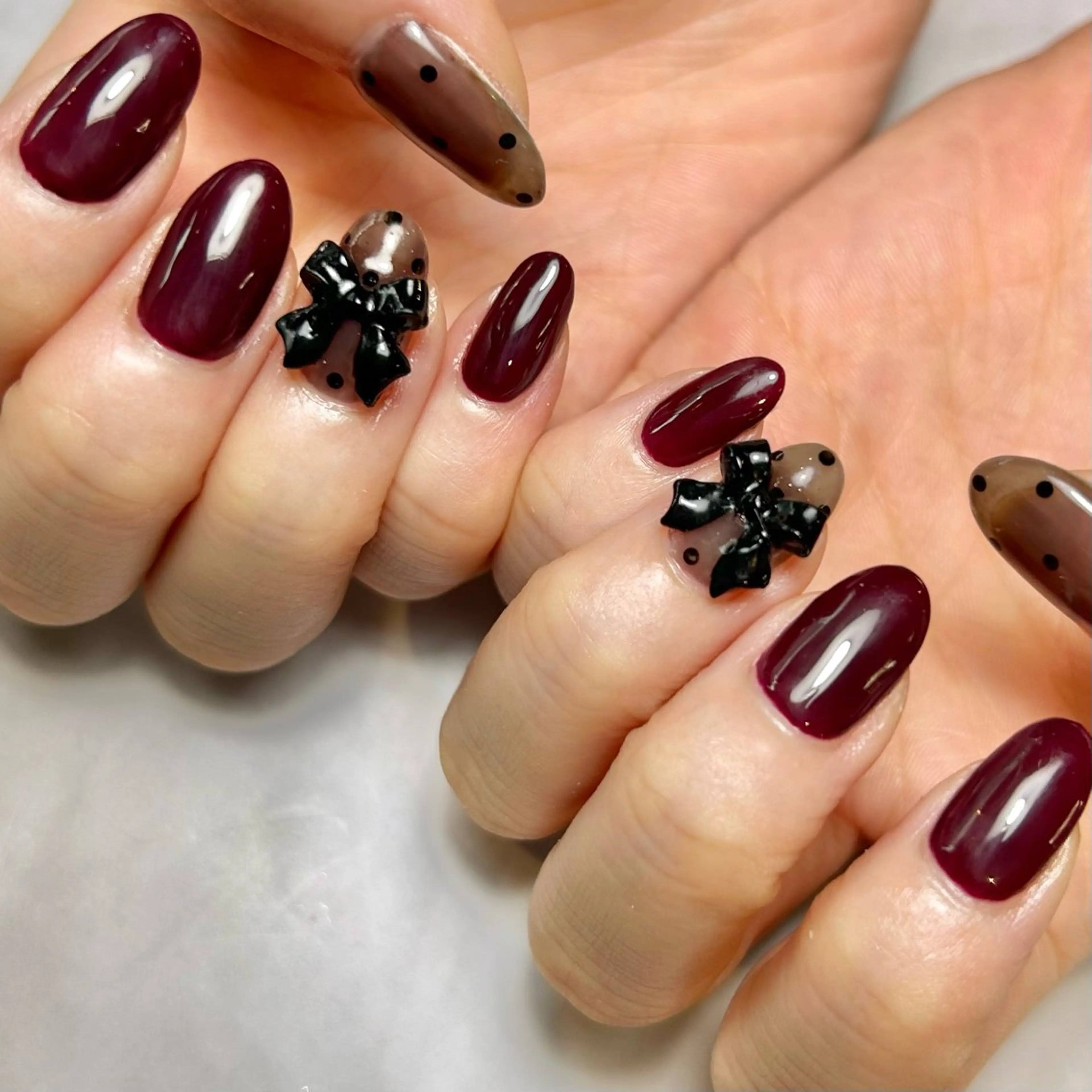 ネイル ボルドー シンプルネイル Reflection marikoのネイルデザイン