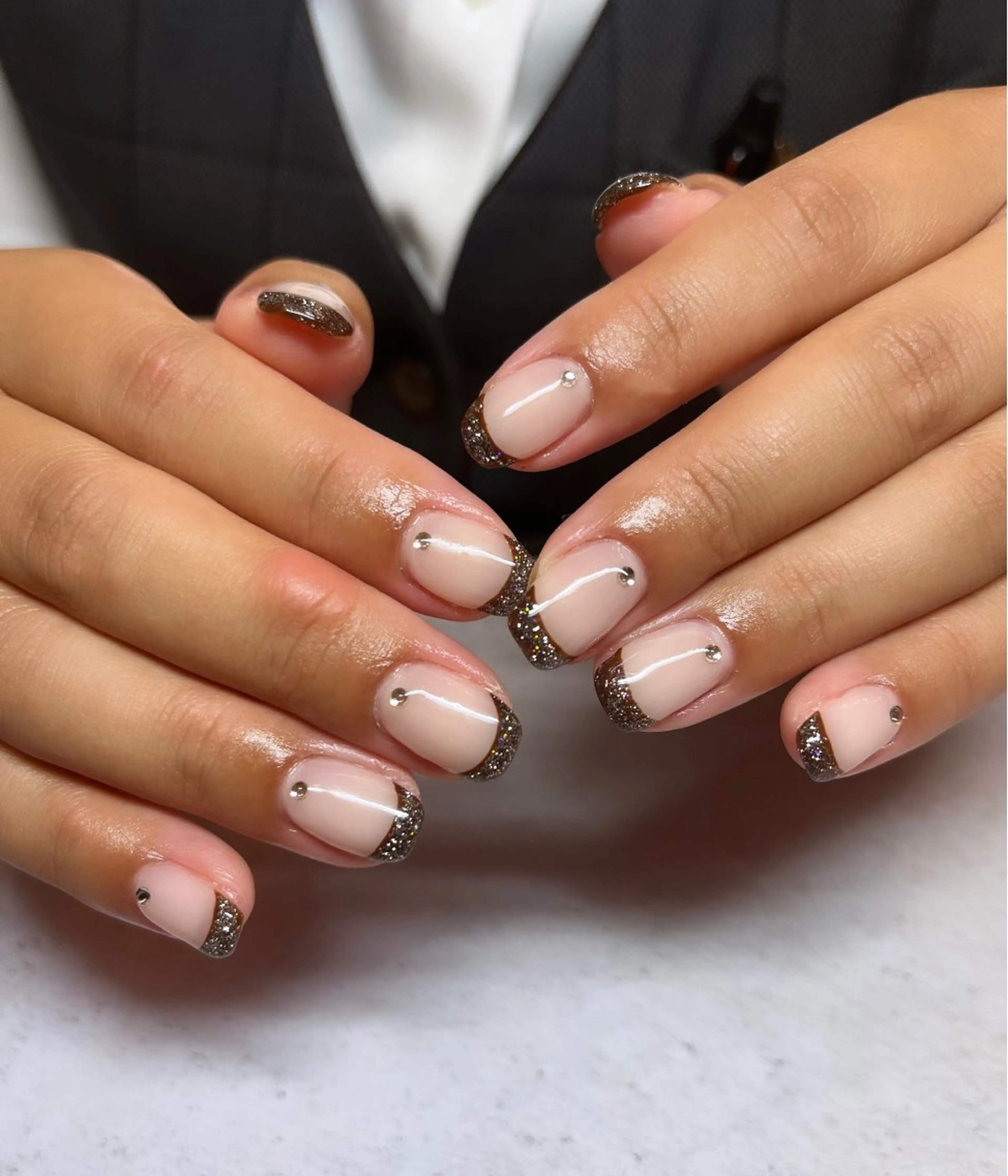 ネイル フラッシュネイル フレンチネイル ハンドネイル HazeGrass NAILのネイルデザイン