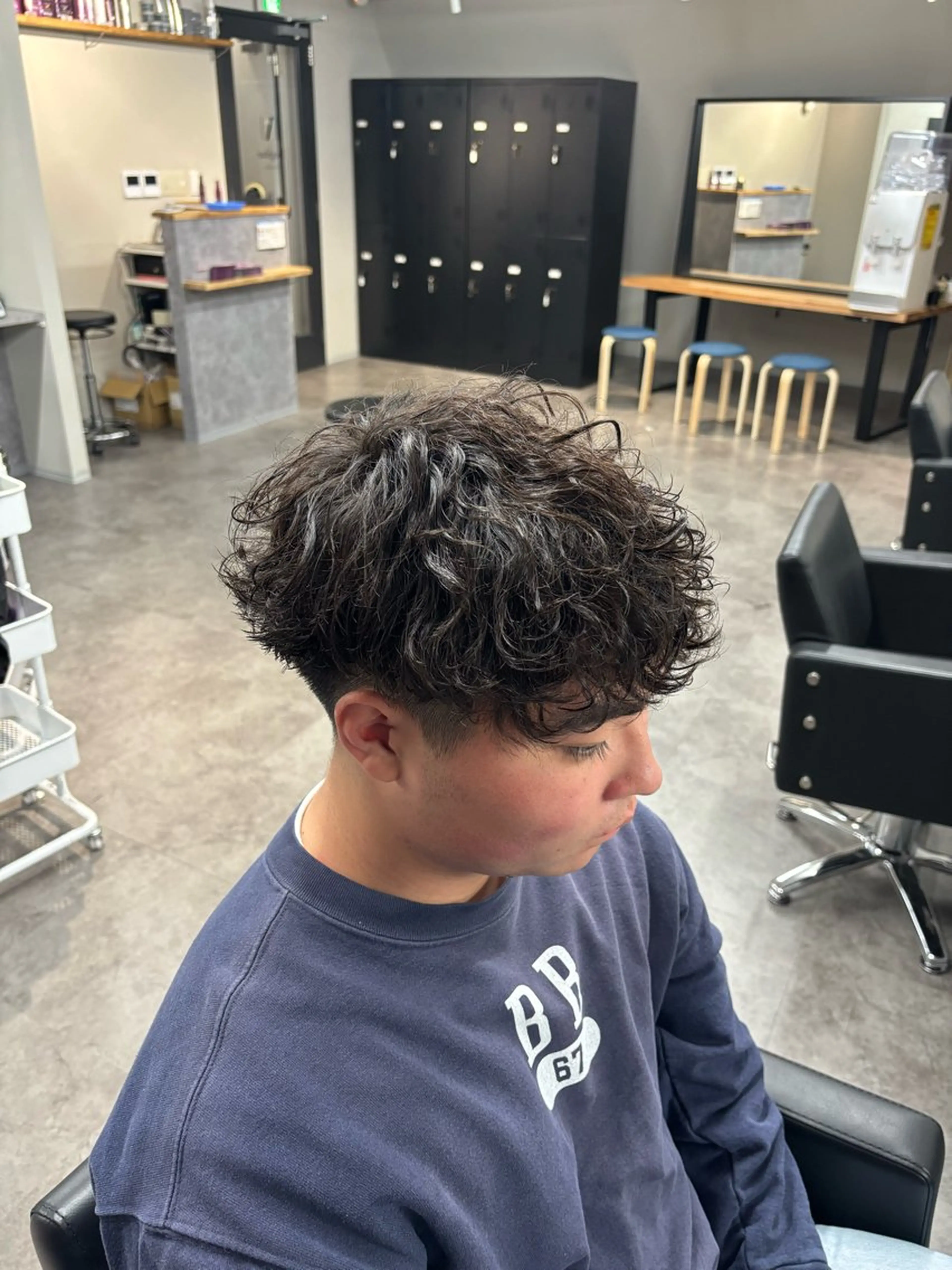 メンズカット+波巻きパーマの写真