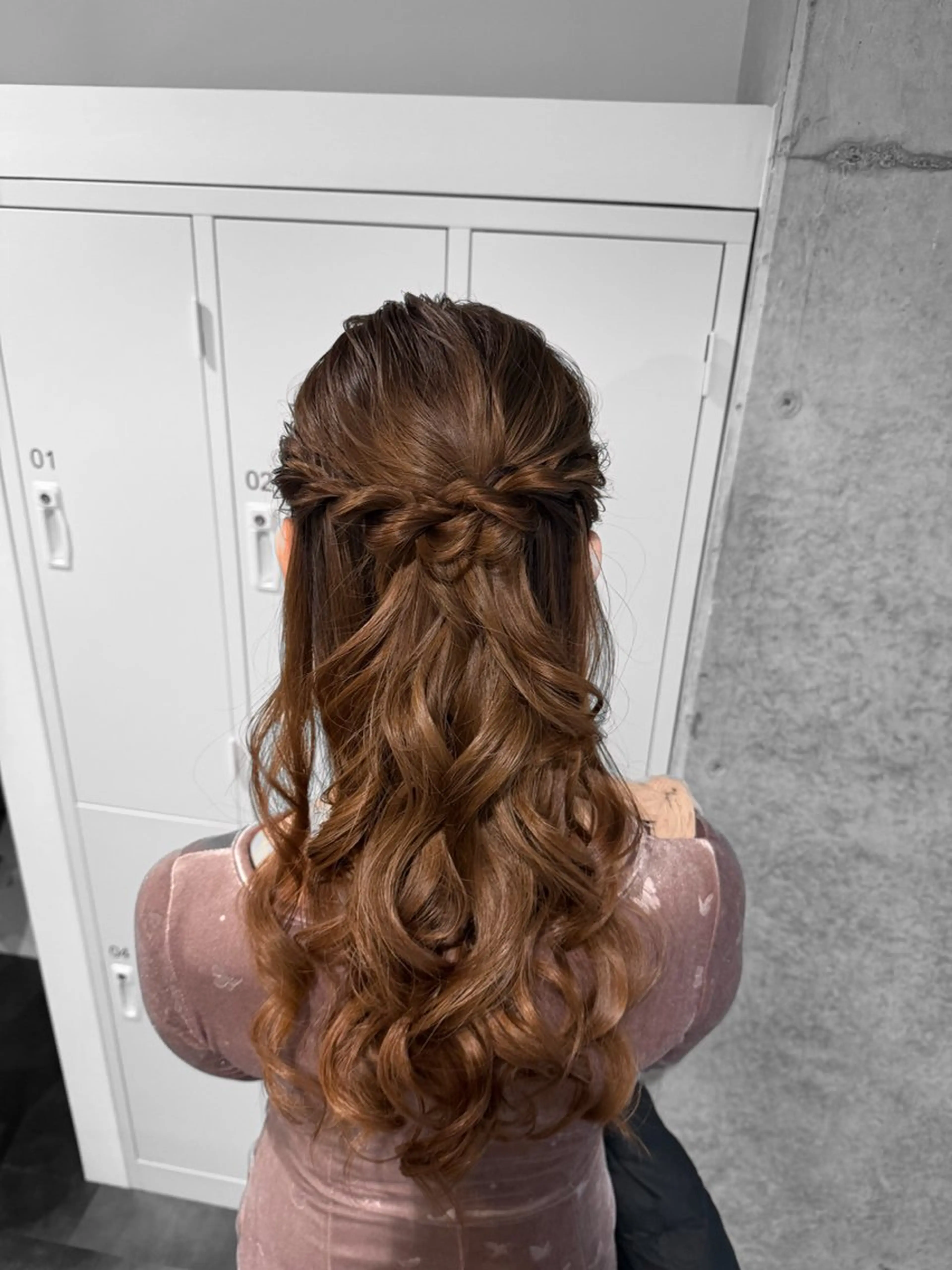 ロング ヘアアレンジ ハーフアップ ヘアセット ヘアアレンジ/ カラー/hazukiのヘアスタイル