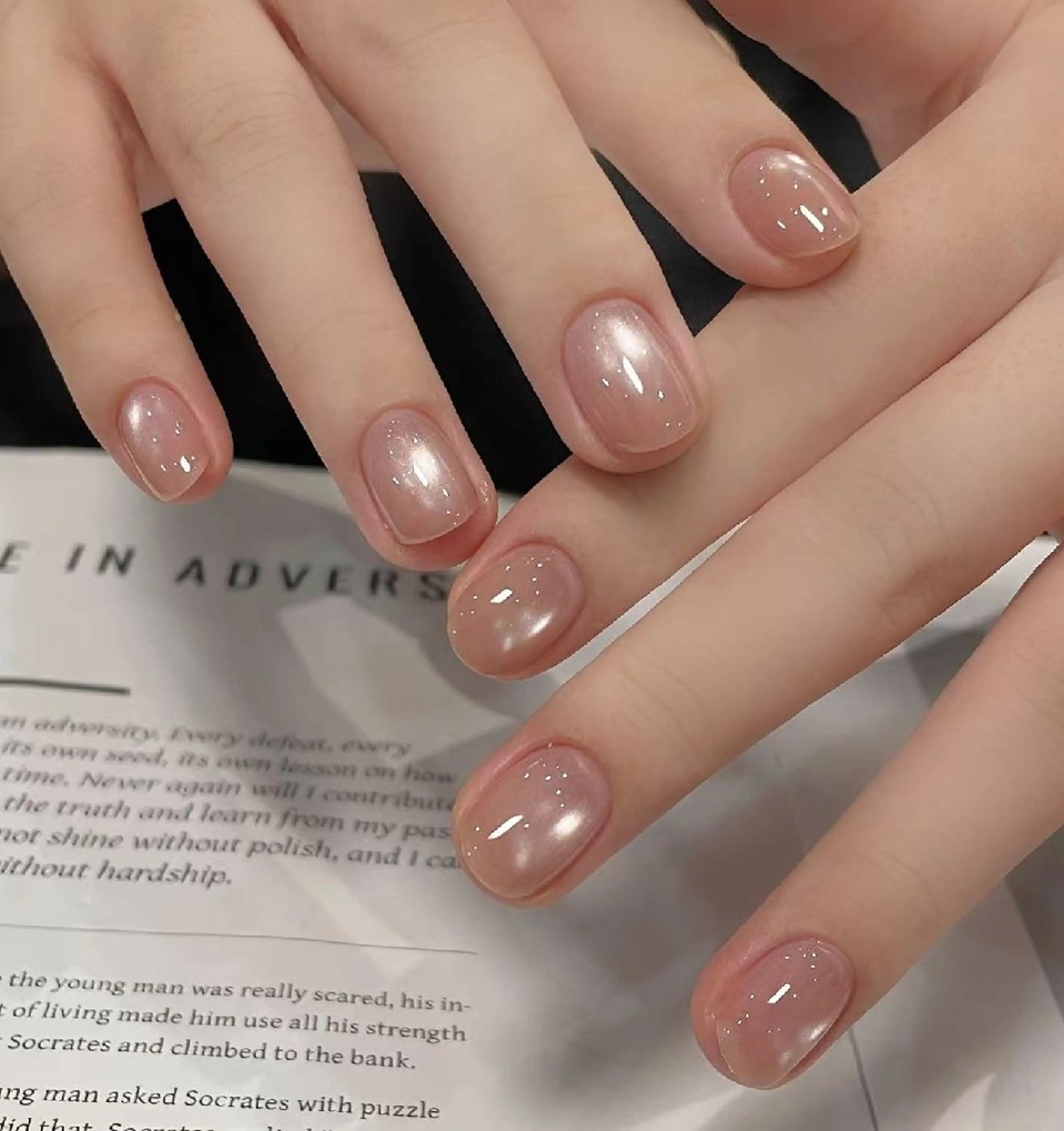 【研修ネイリスト】SNSで大人気のビー玉ネイル｜マグネットワンカラー2980の写真